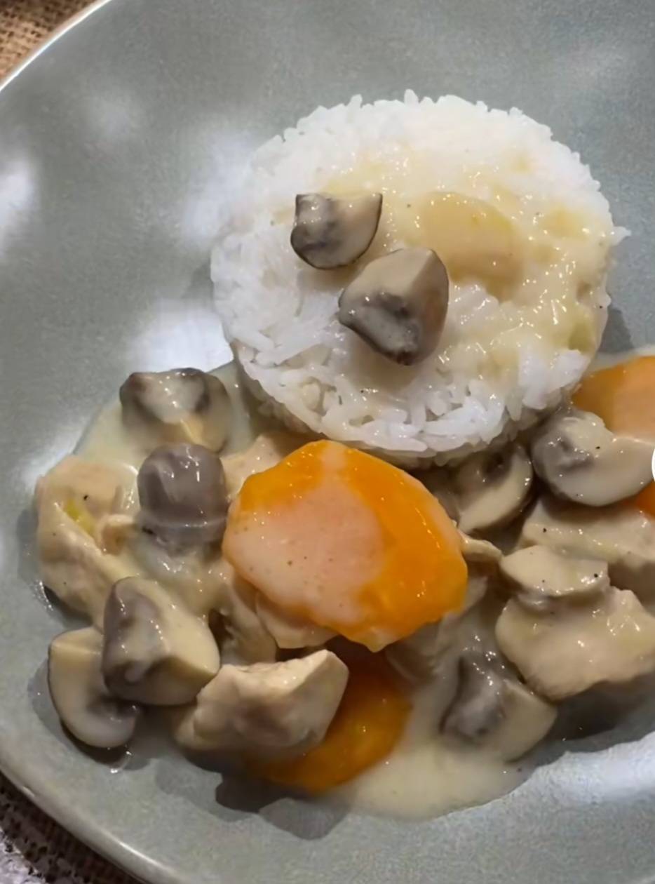 Riz poulet carotte à la crème - Recepten Cookeo | Moulinex
