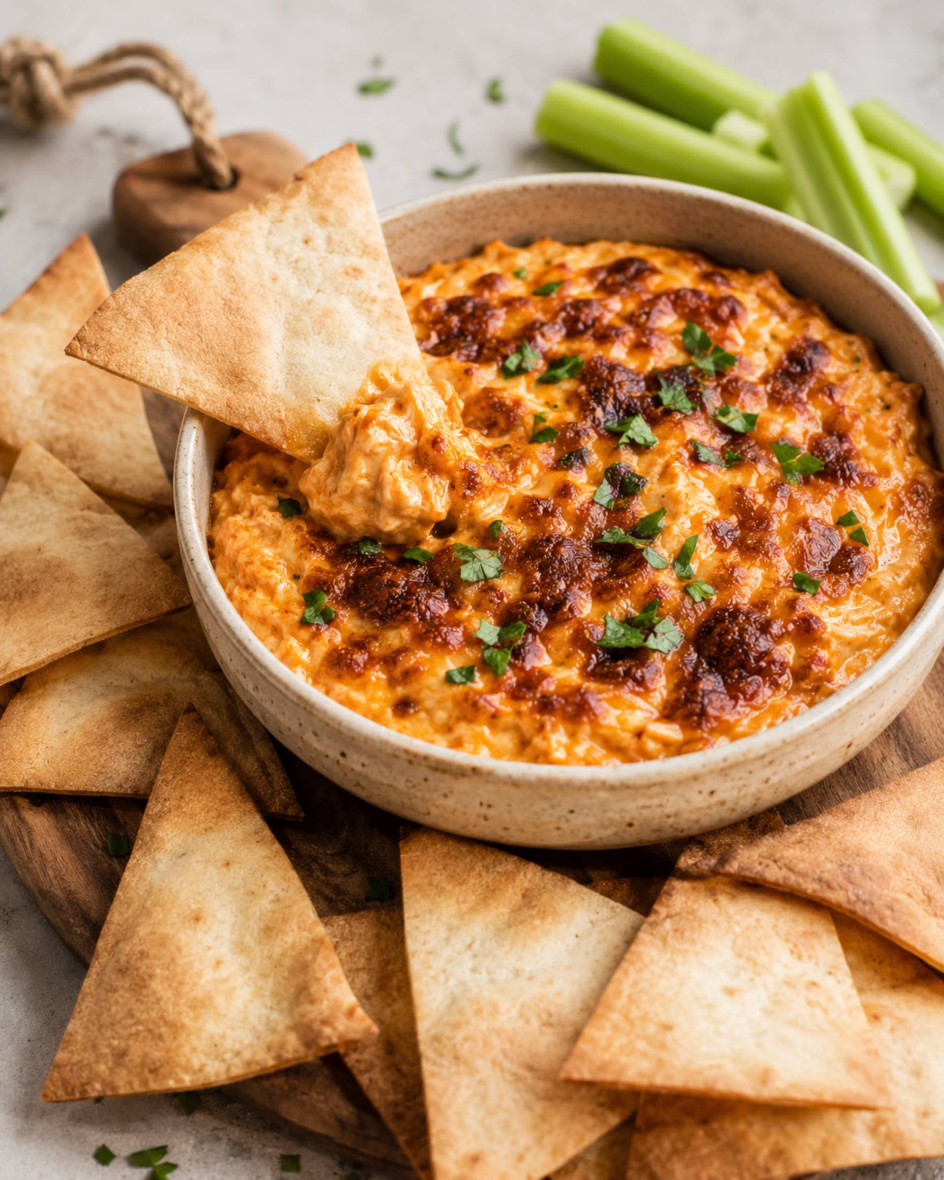 Dip de poulet style Buffalo - Recette Crisp&Go 3P | Moulinex