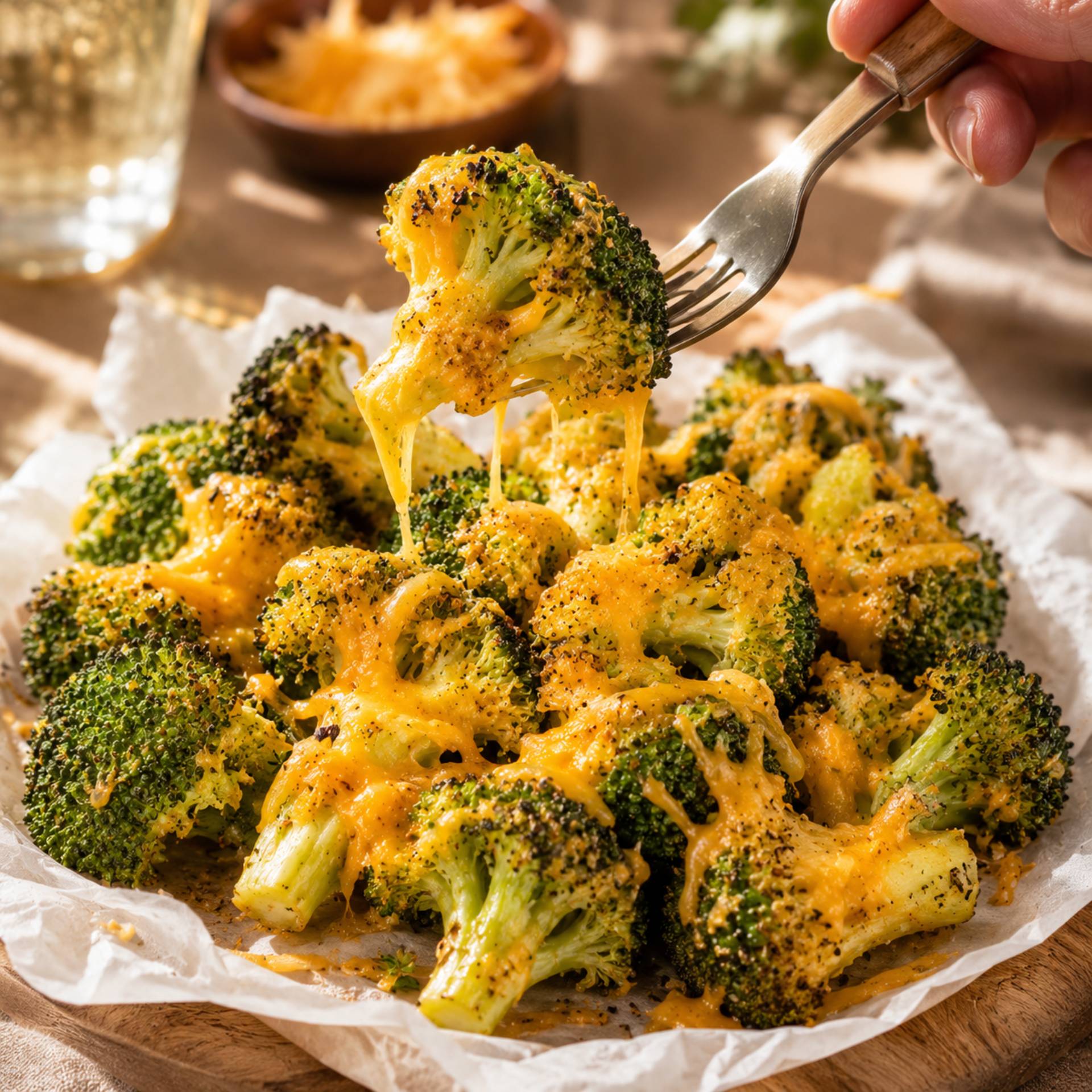 Brocoli croquant au cheddar - Recette Crisp&Go 4P | Moulinex