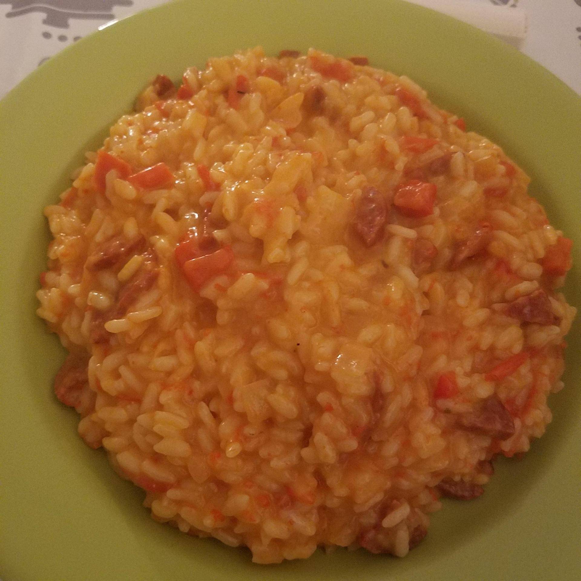 Risotto au chorizo et poivron rouge - Recepten Cookeo | Moulinex