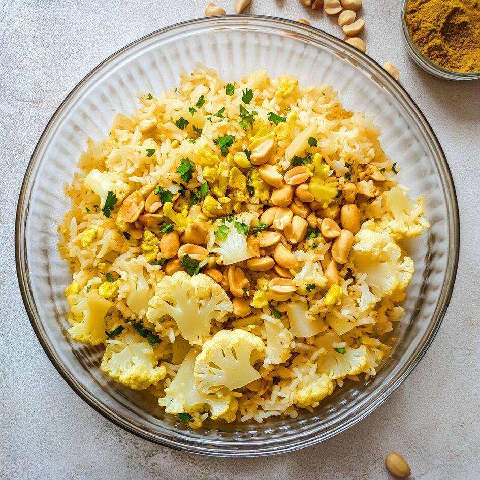 Riz au chou-fleur et cacahuètes - Recette Cookeo | Moulinex