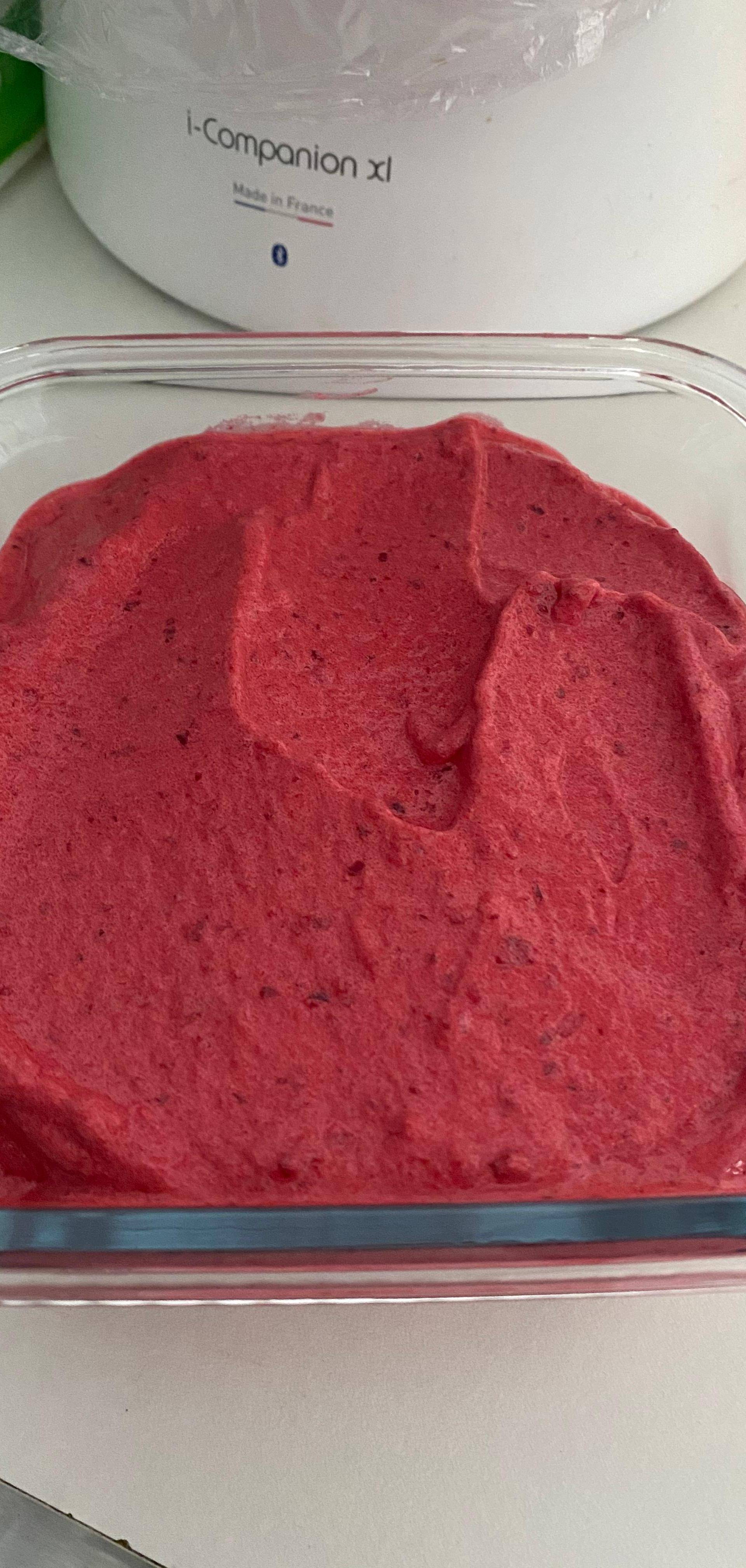 Sorbet glace cerise - Recette Companion Connect XL | Moulinex