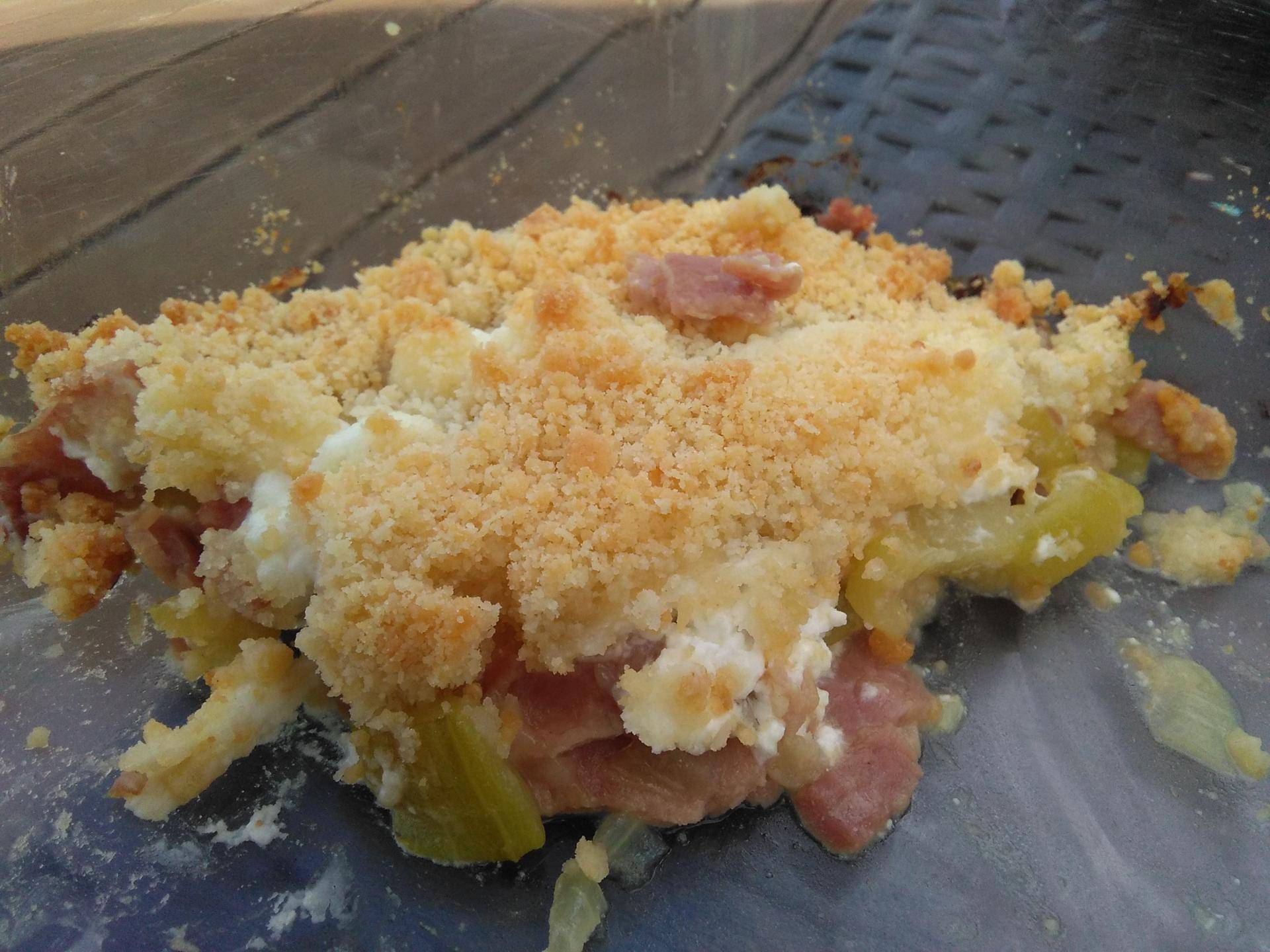 Crumble courgettes chèvre jambon - Recette Companion Connect XL | Moulinex