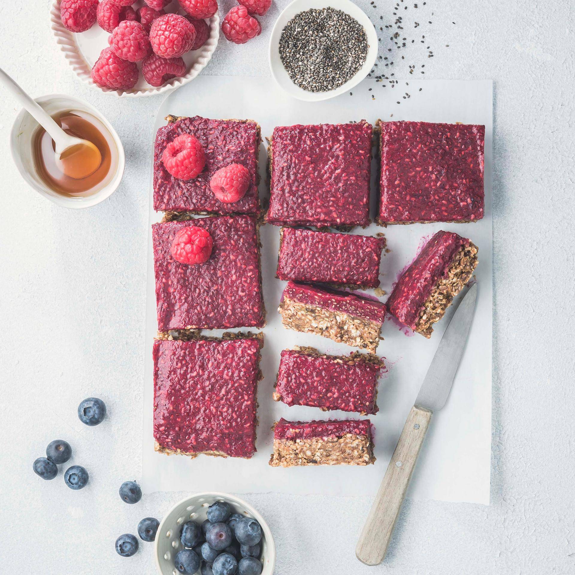 Barres aux amandes et confiture aux graines de chia - Recette Companion | Moulinex