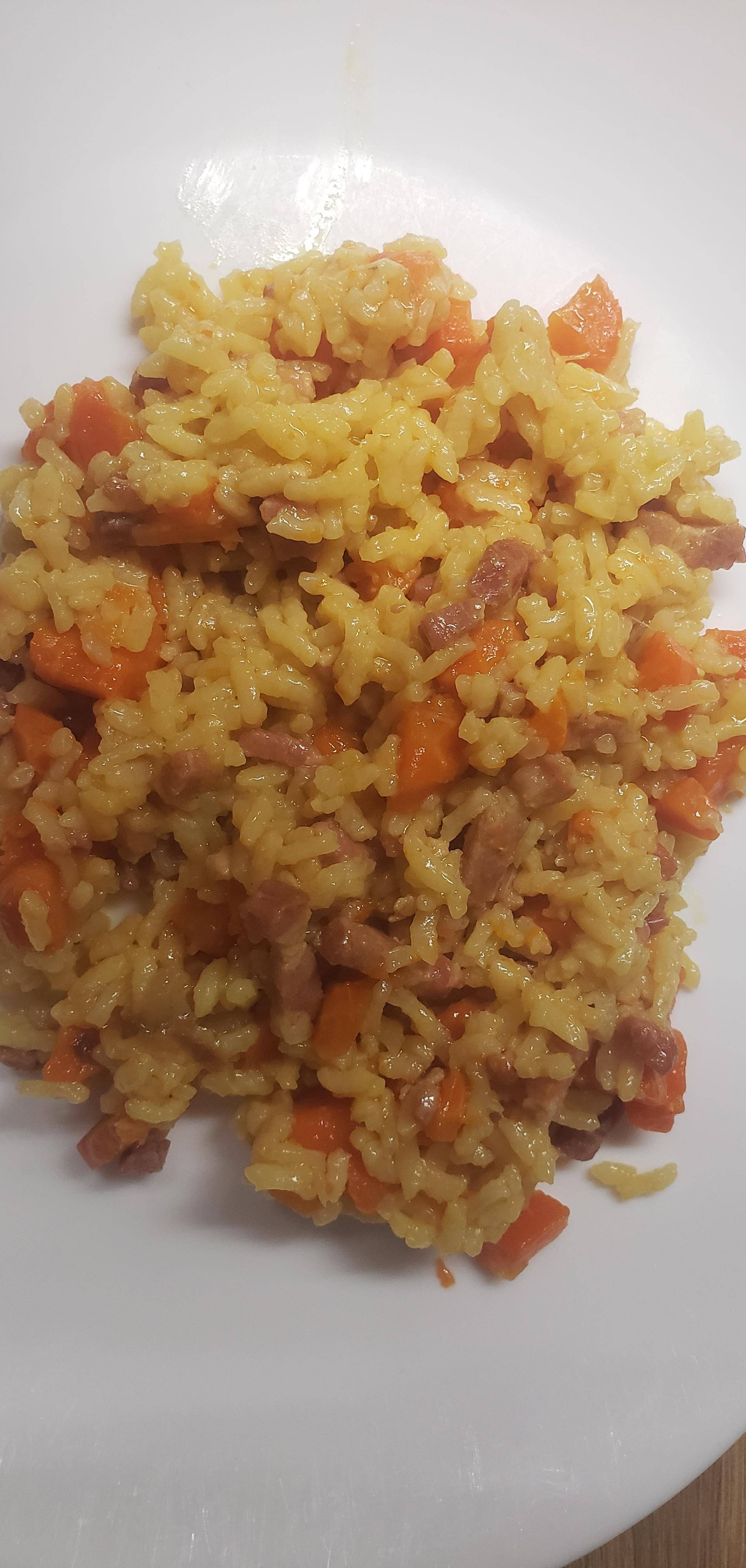 Riz aux carottes, curcuma et lardons - Recette Cookeo V3 | Moulinex