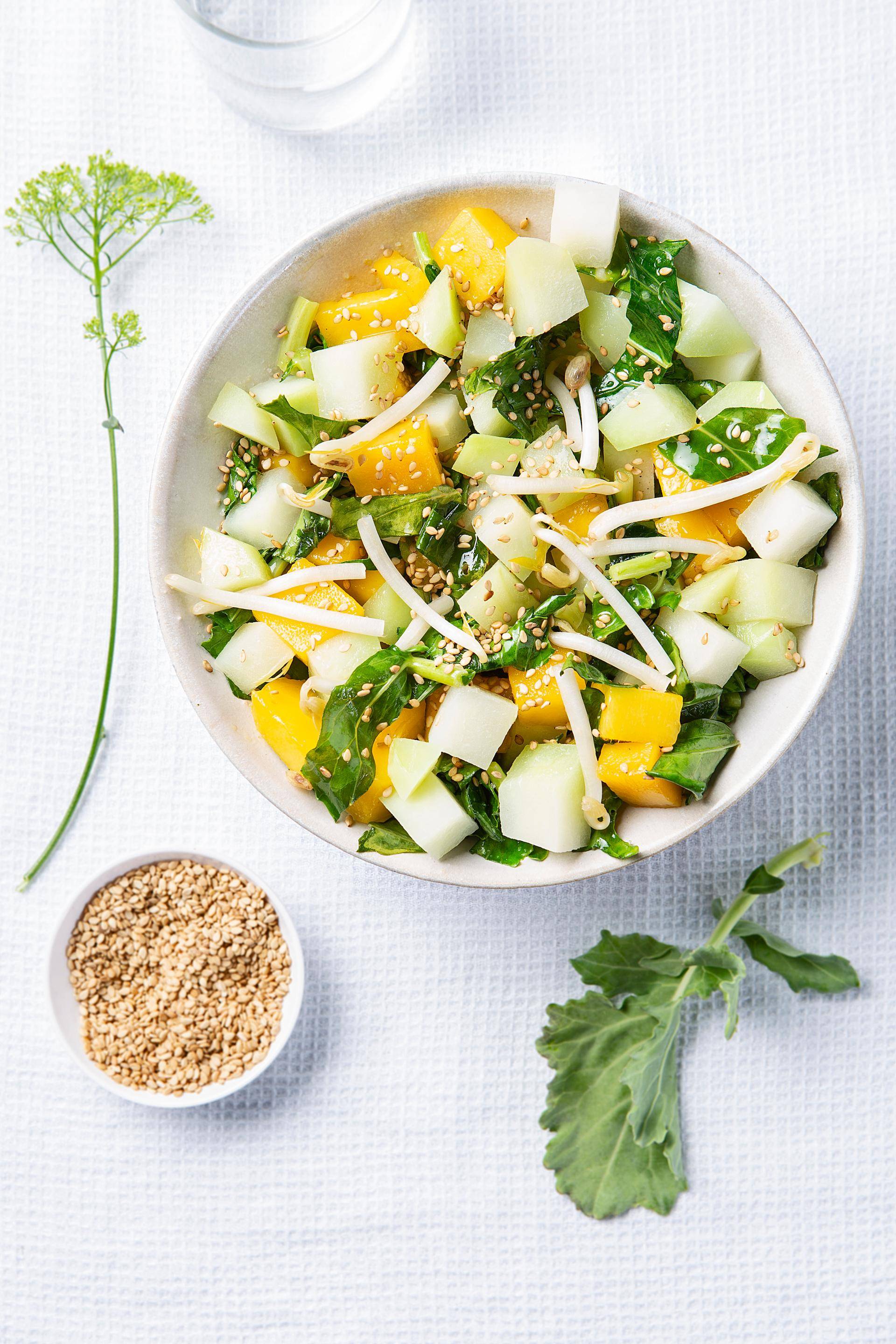 Salade de chou rave et mangue - Recepten Cookeo Mini | Moulinex