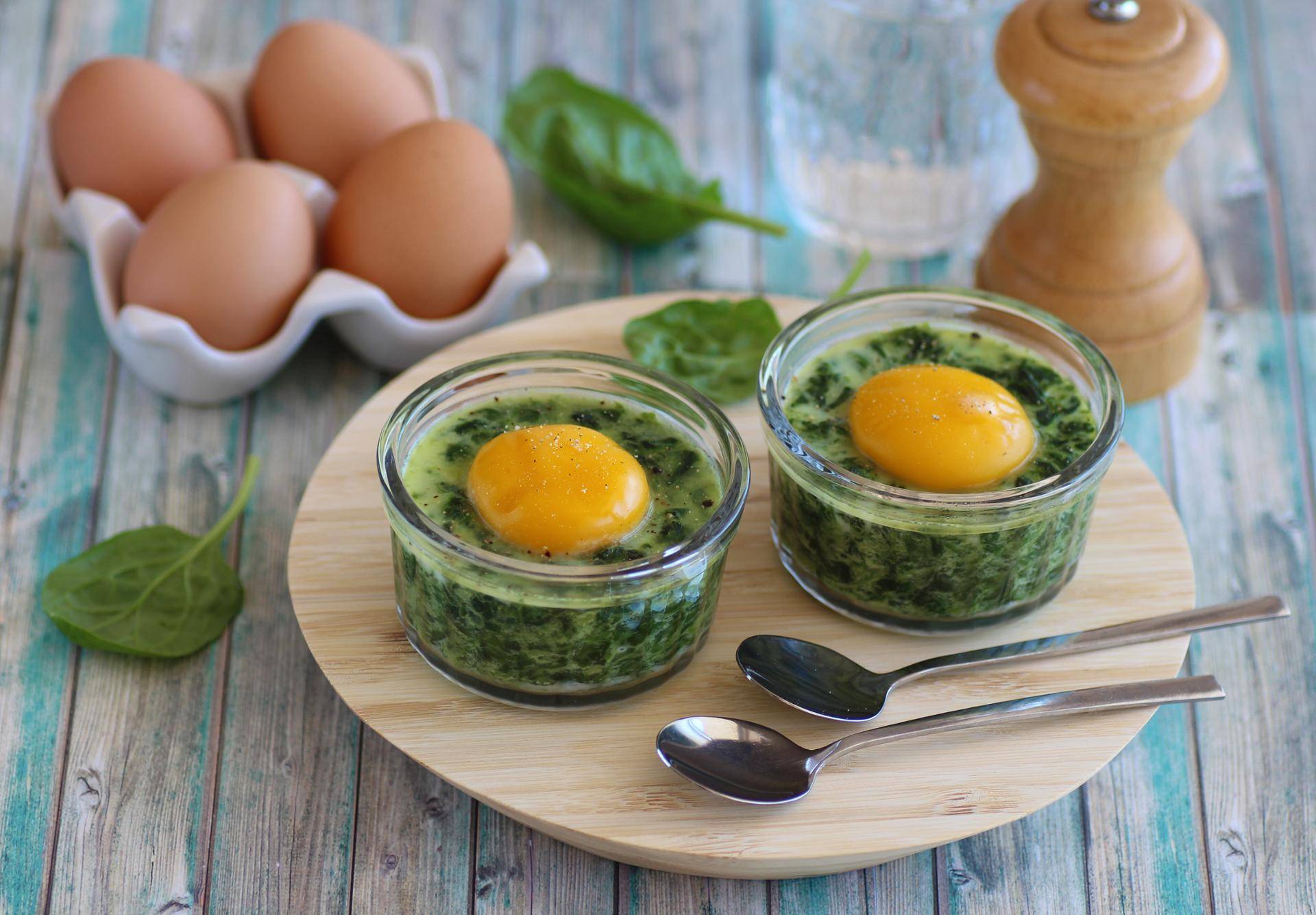 Oeuf cocotte aux épinards - Recepten Companion Connect | Moulinex