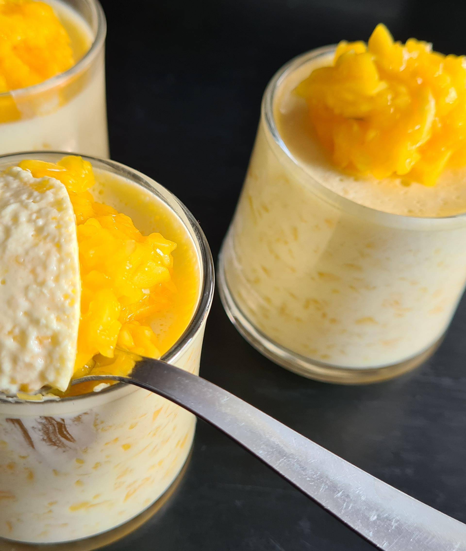 Verrines à la mangue fraîche ( ig bas, low carb) - Recette Companion Connect XL | Moulinex