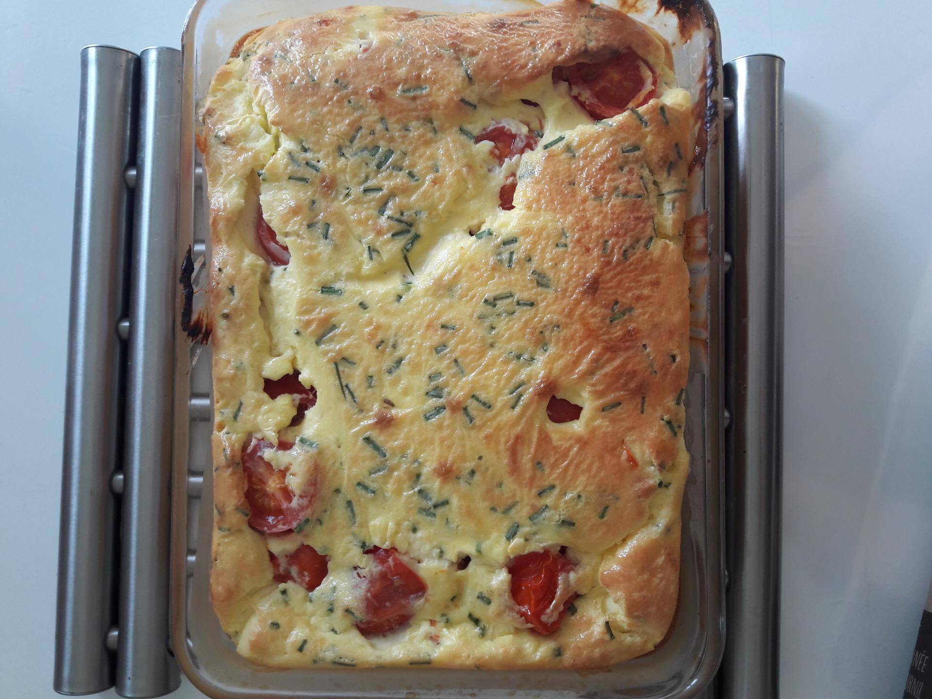 Clafouti tomates fromage de chèvre - Recepten Companion | Moulinex