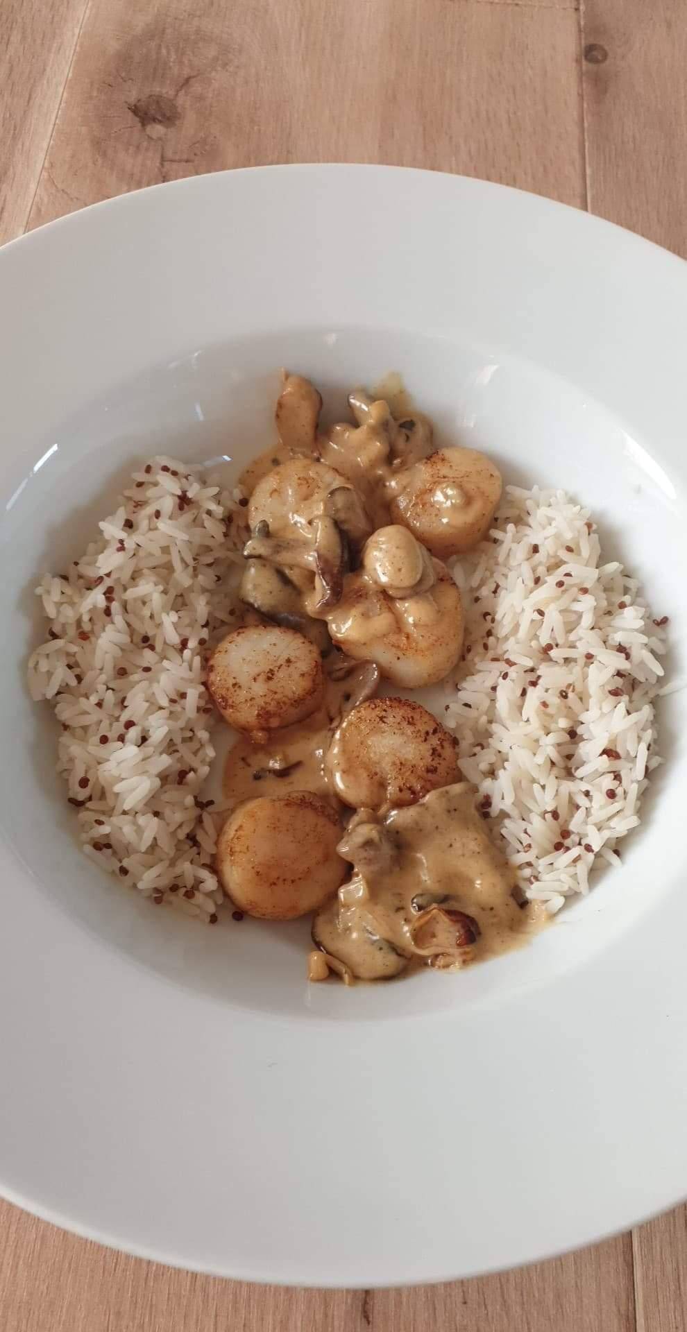 Saint-Jacques aux mélange de champignons sauce gorgonzola - Recette Cookeo | Moulinex