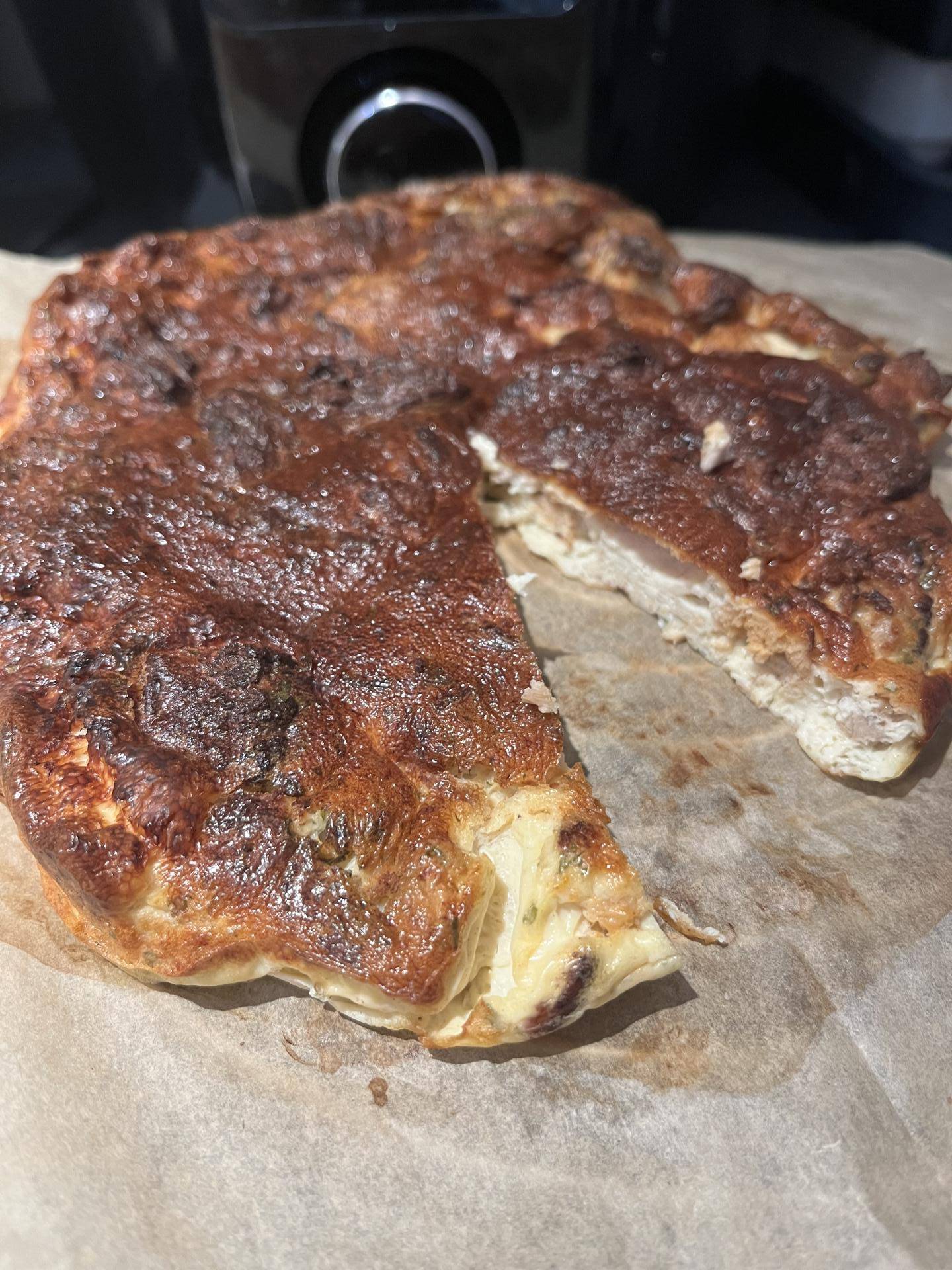 Quiche sans pâte au saumon-chèvre - Recette Cookeo Infinity Autostir | Moulinex