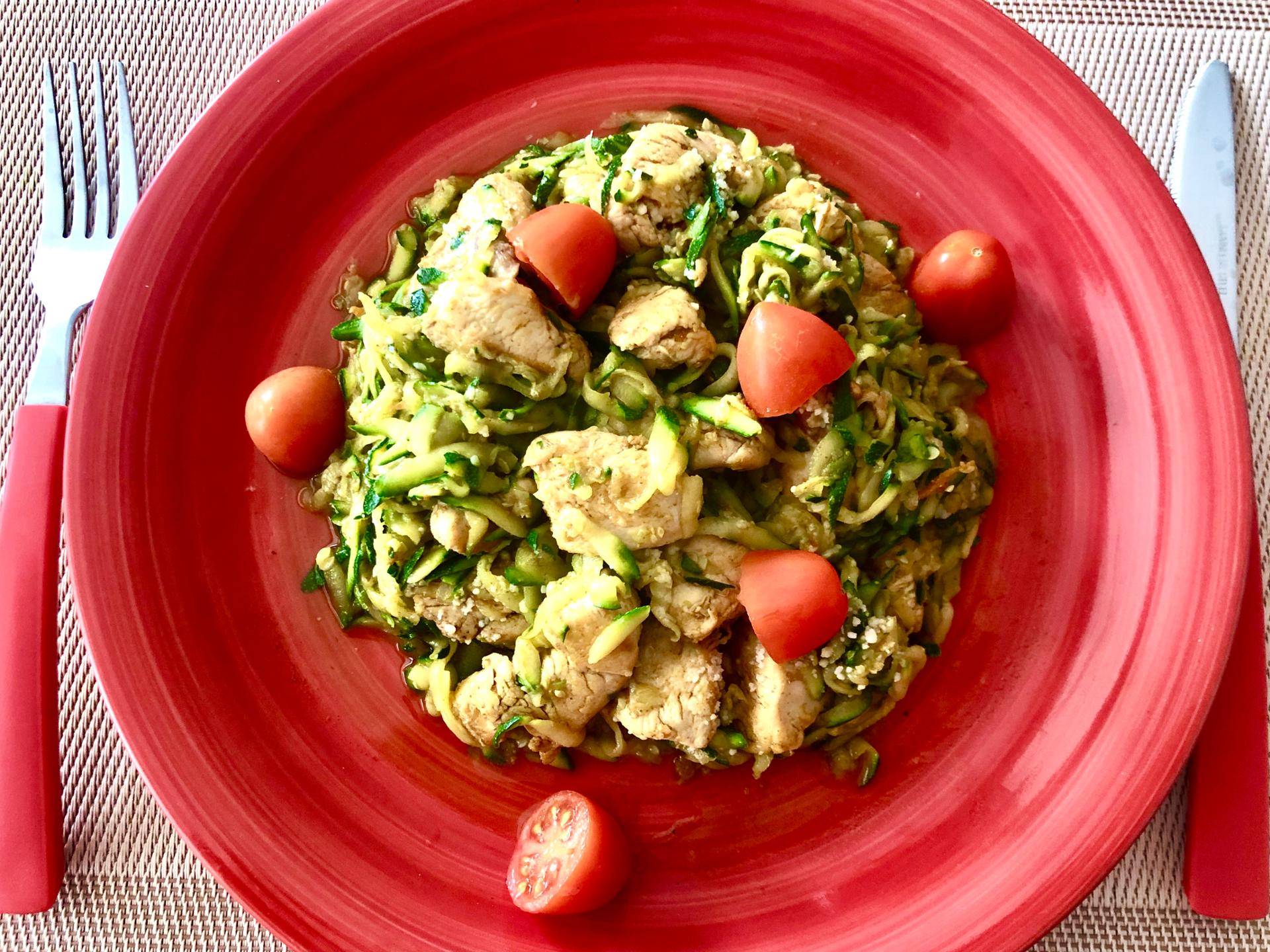 Spaghettis de courgettes au pesto - Recepten Cookeo | Moulinex
