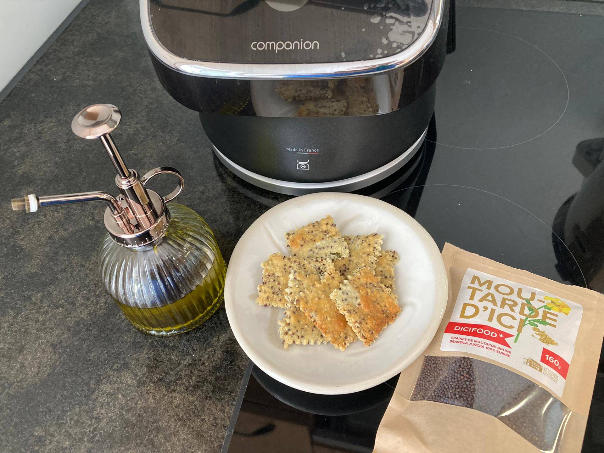 Crackers graine de moutarde, sauge et miel - Recepten Companion Connect XL | Moulinex