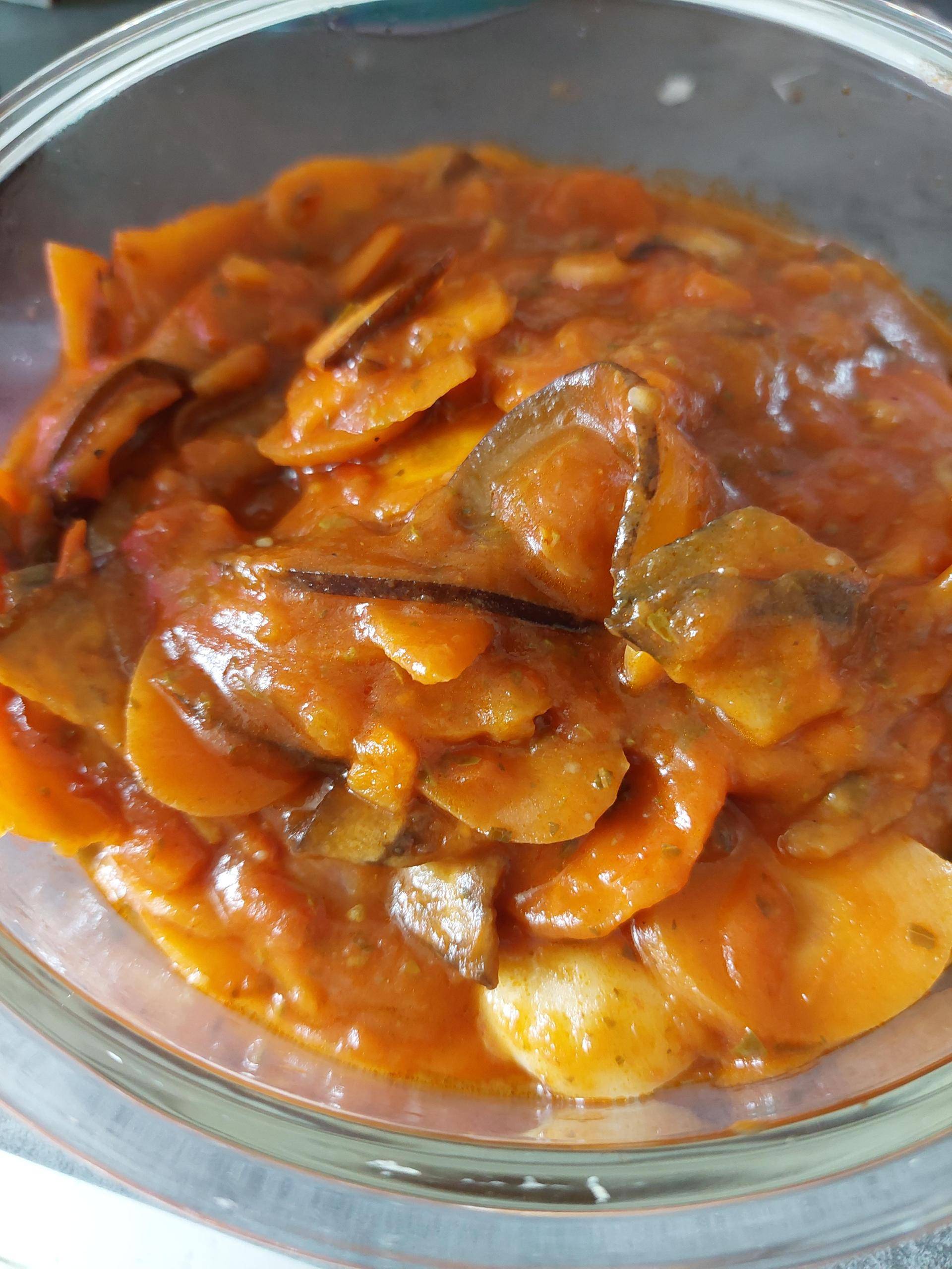 Sauce tomate aubergine carottes - Recette Companion Connect XL | Moulinex