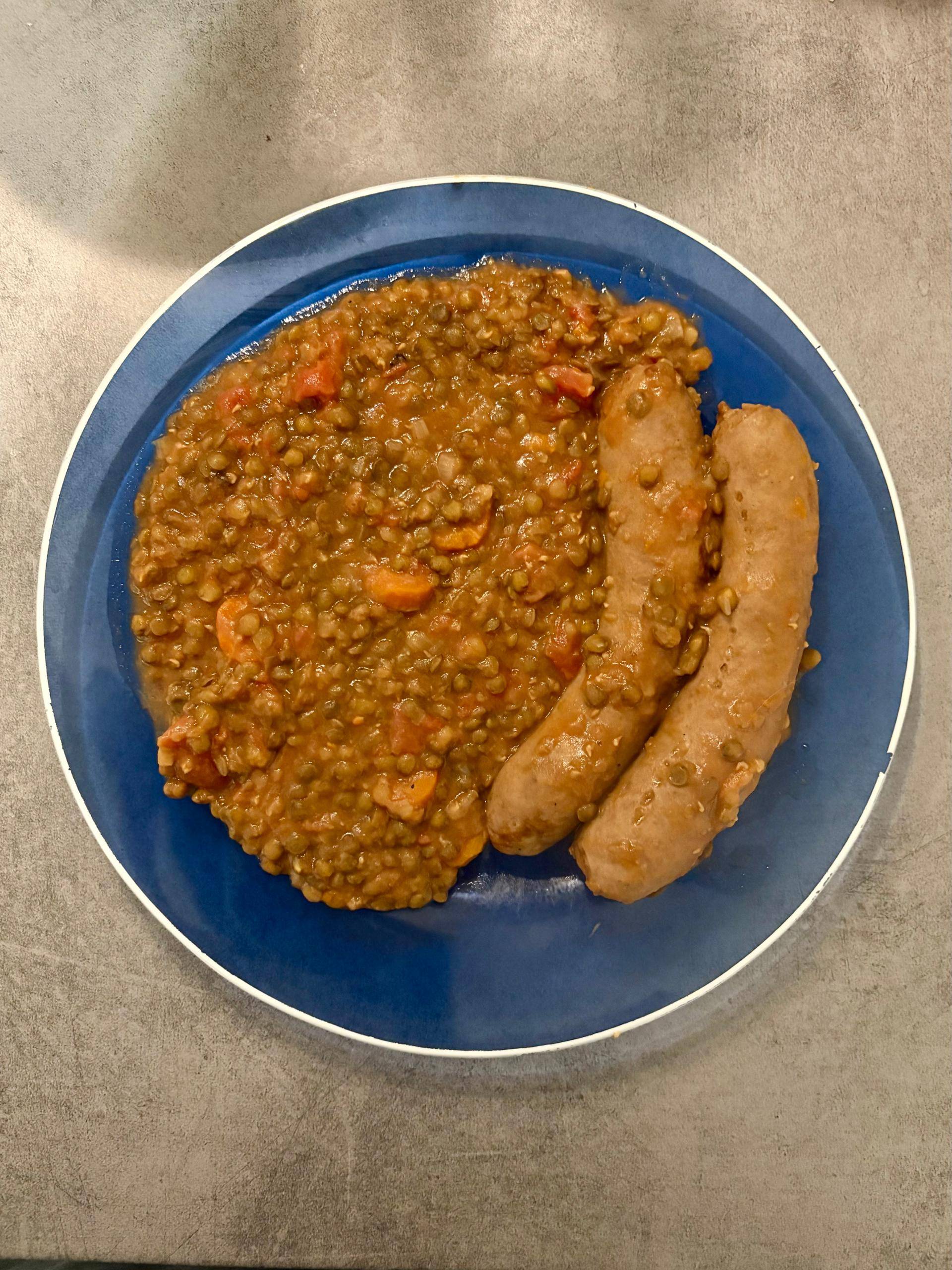 Saucisses de Toulouse aux lentilles - Recepten Cookeo V3 Mini | Moulinex