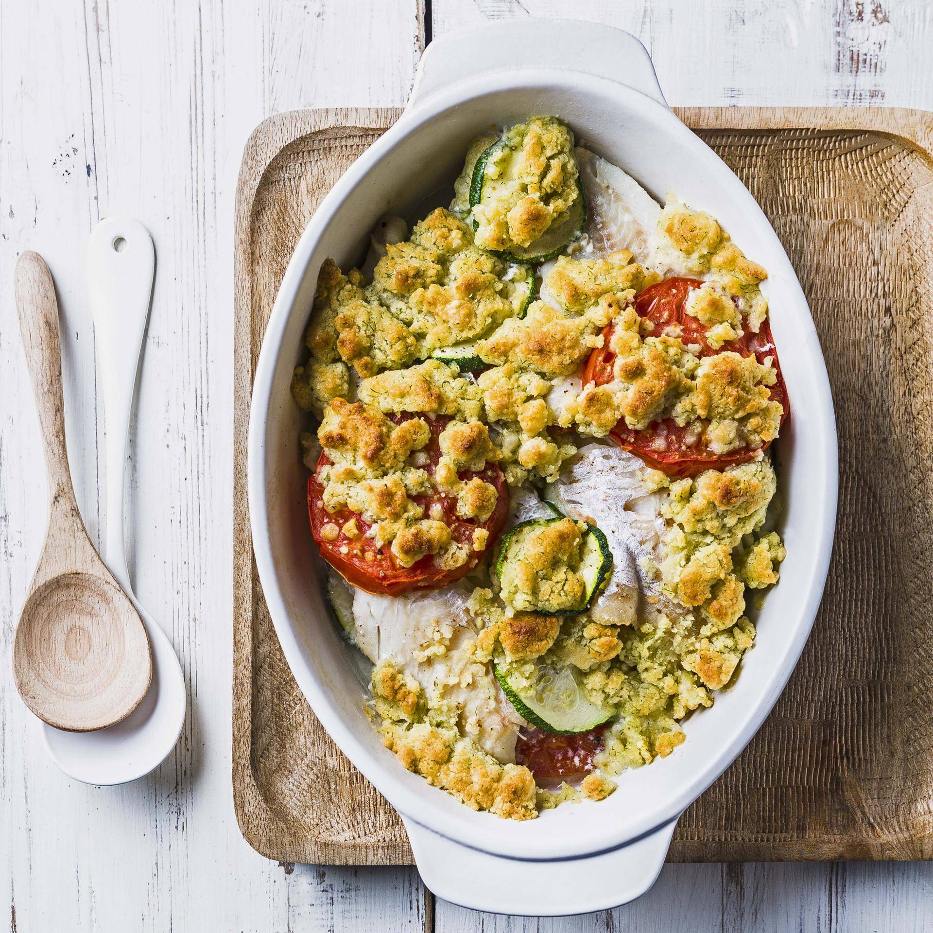 Crumble de poisson aux légumes - Recepten Cuiseur vapeur | Moulinex
