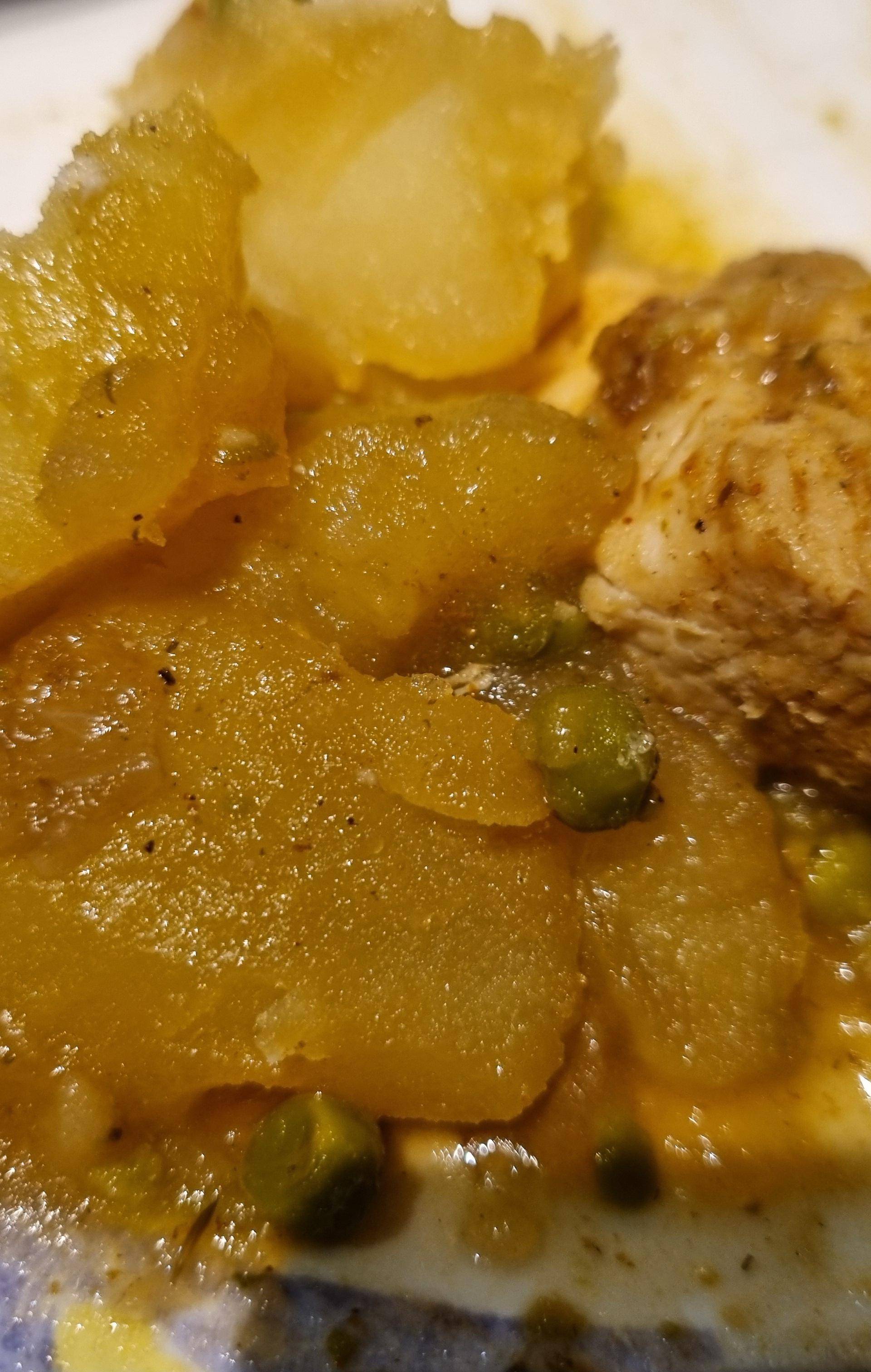Blanc de poulet , pomme de terre et petits pois - Recette Cookeo | Moulinex