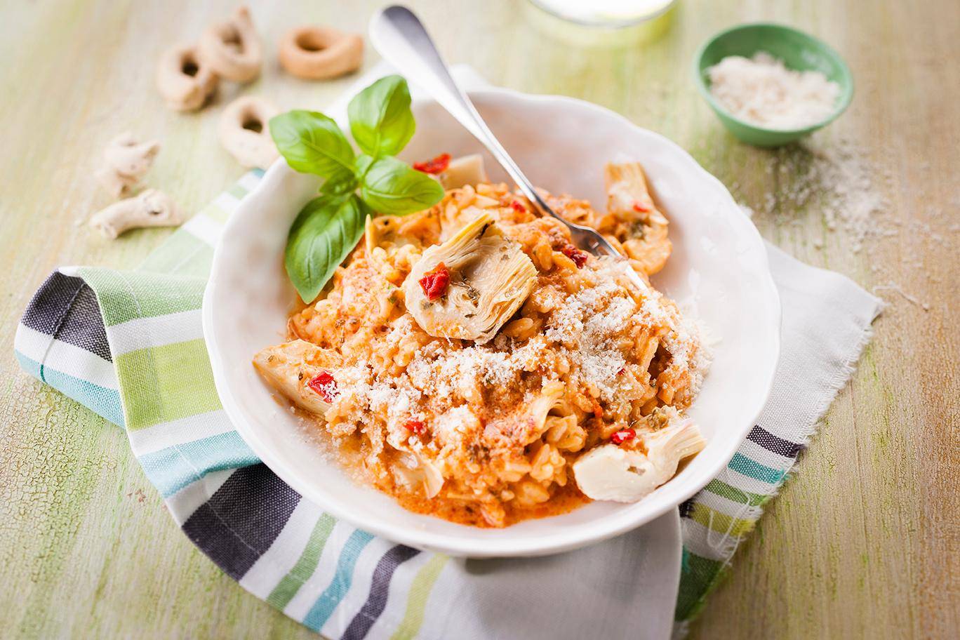 Risotto artichaut pesto rosso - Recepten Cookeo | Moulinex