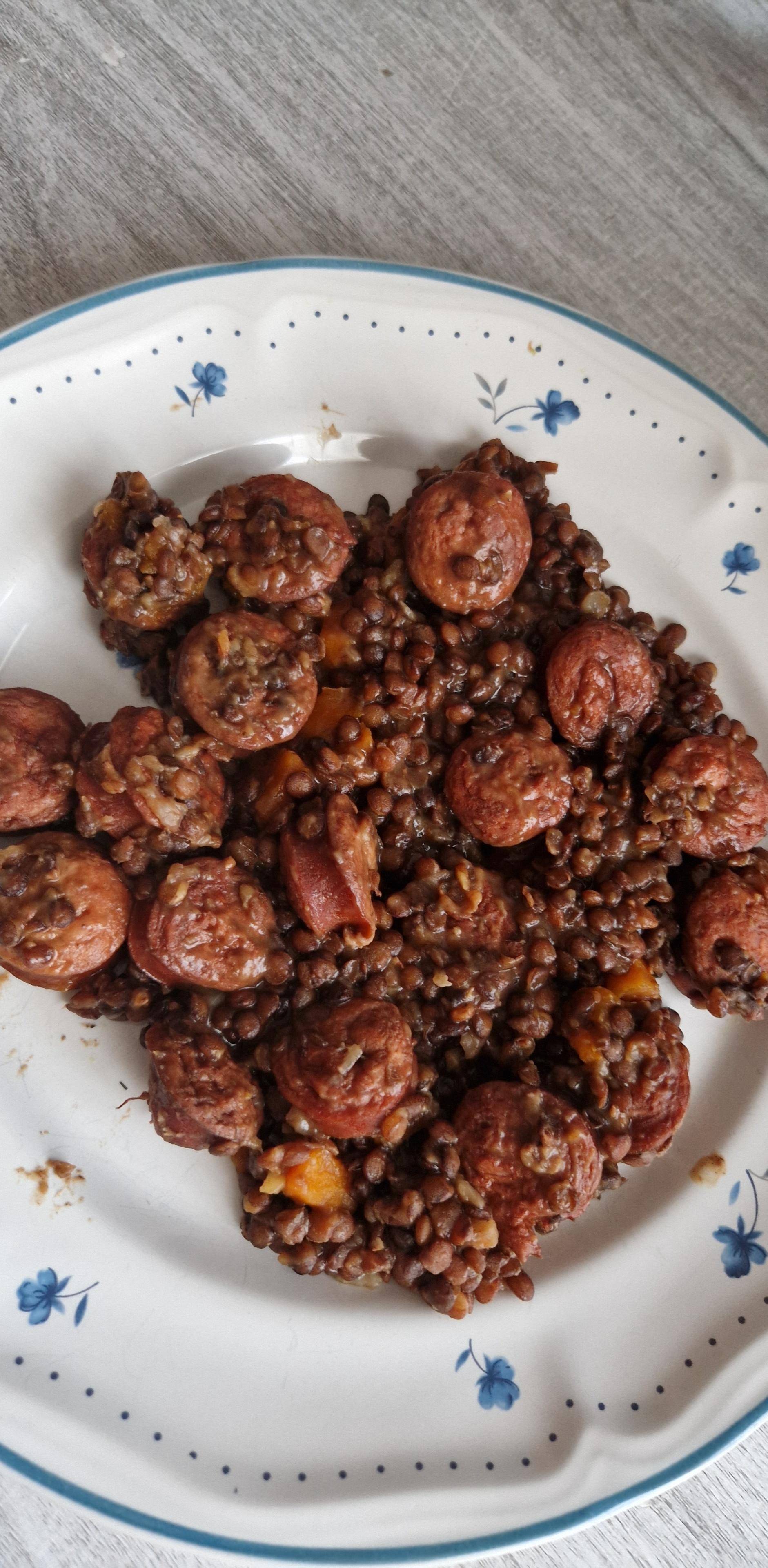 Saucisses fumes lentilles - Recepten Cookeo | Moulinex