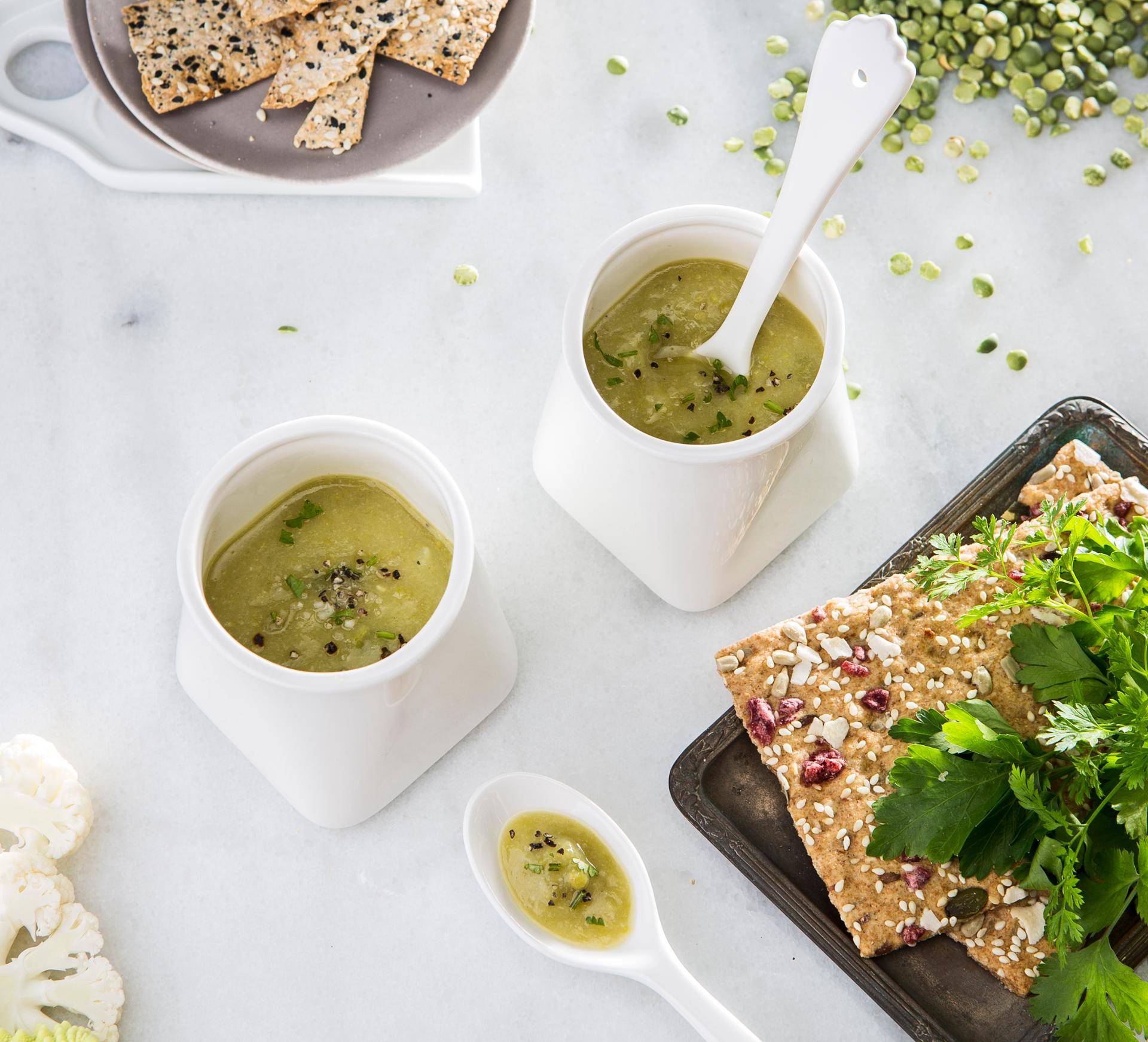 Crème chou-fleur & pois cassés - Recepten Cookeo | Moulinex