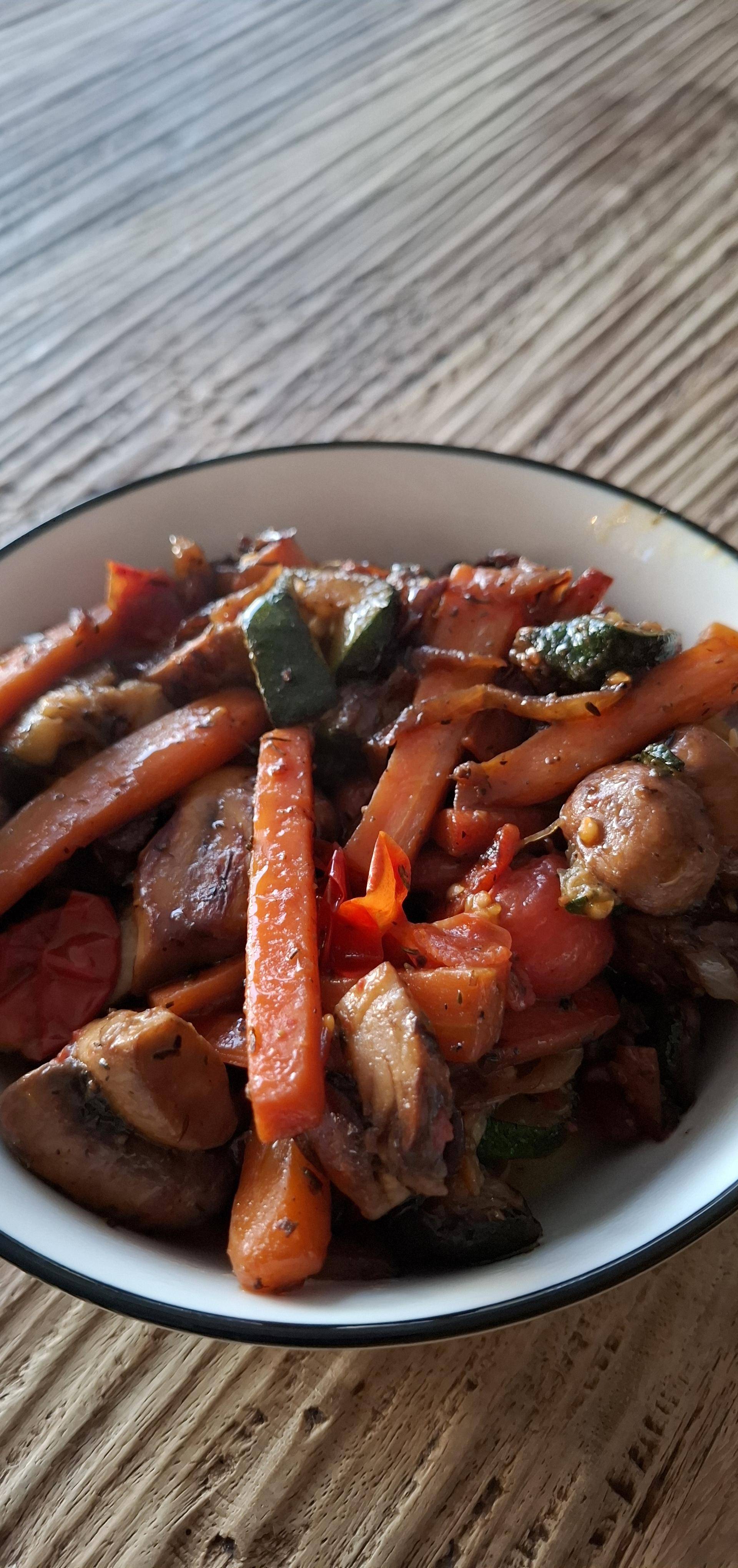 Burrata panée, salade de légumes rôtis - Recette DUAL EASY FRY XXL | Moulinex