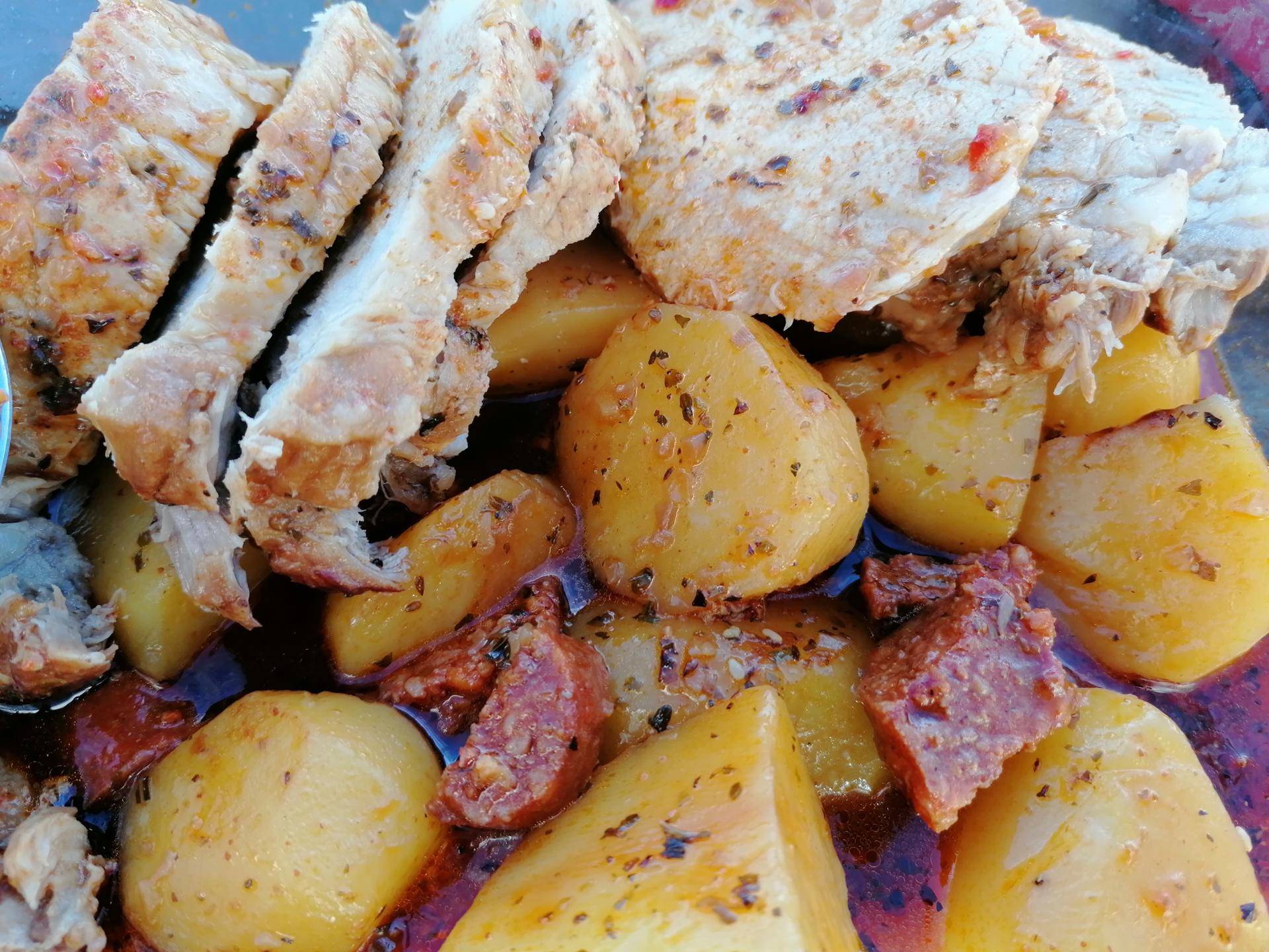 Rôti de porc au chorizo et pomme de terre - Recepten Cookeo | Moulinex