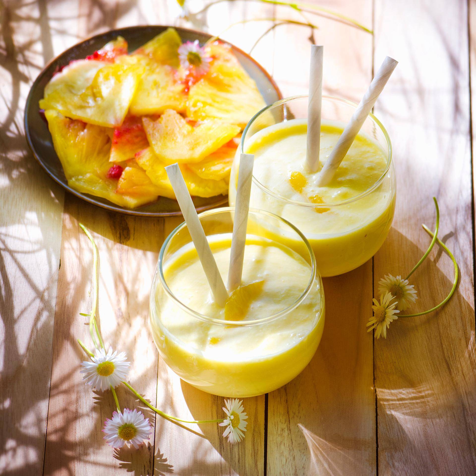Boisson façon Pina-colada et carpaccio d’ananas - Recette Companion | Moulinex
