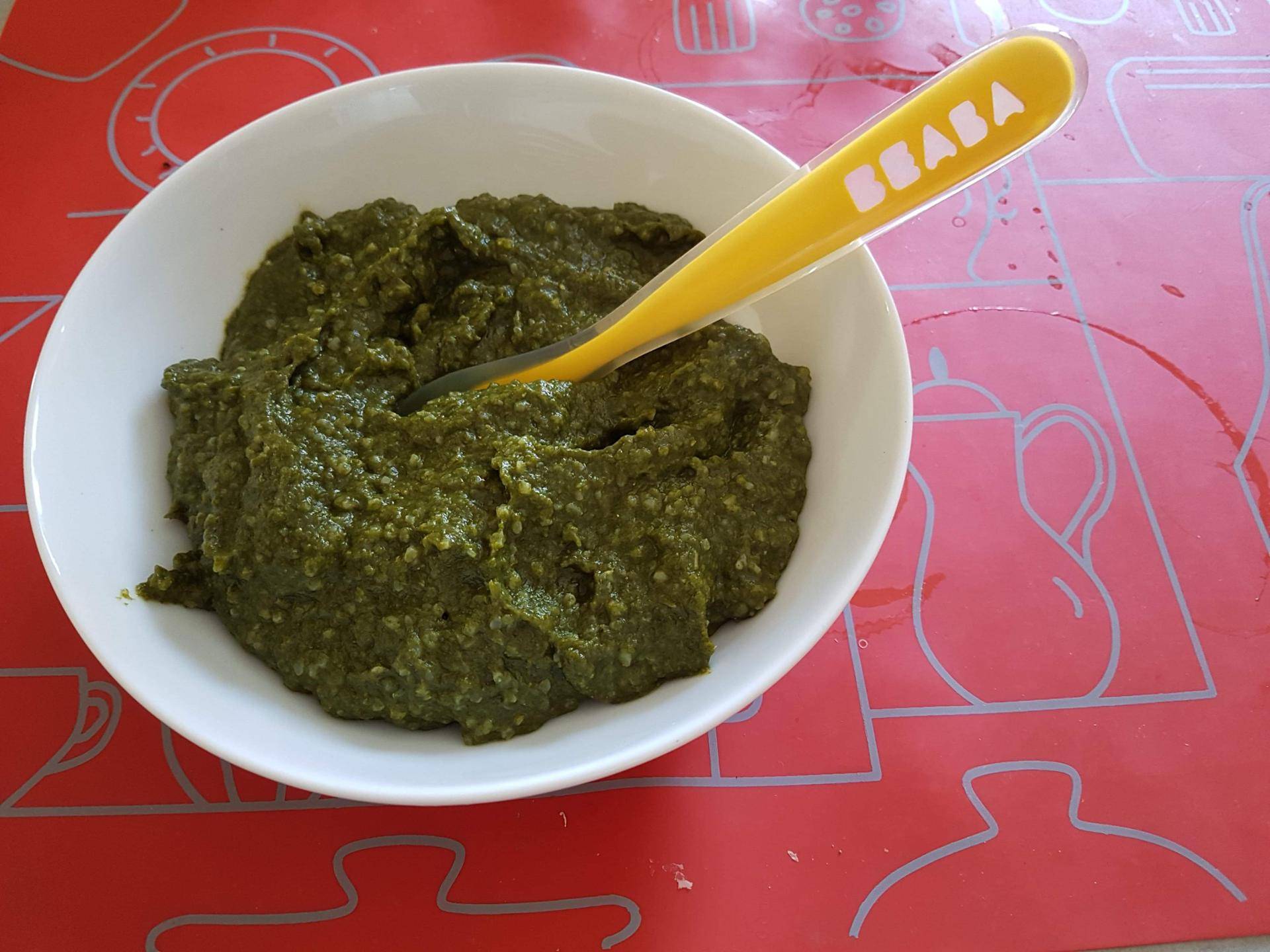 Pot bébé 8 mois: poisson avec ses épinards et riz - Recepten Cookeo | Moulinex