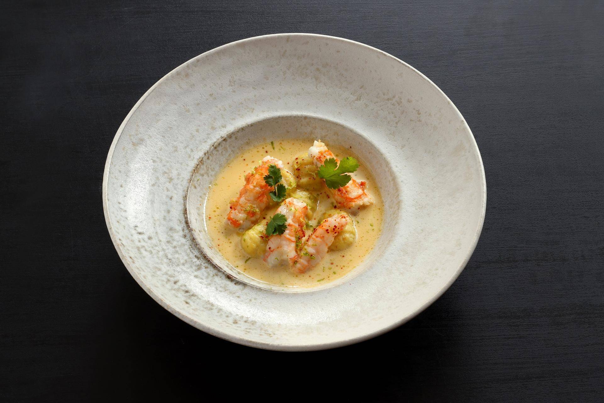 Gnocchis de parmesan, langoustines, bouillon aux saveurs thaï - Recepten Companion Connect XL | Moulinex