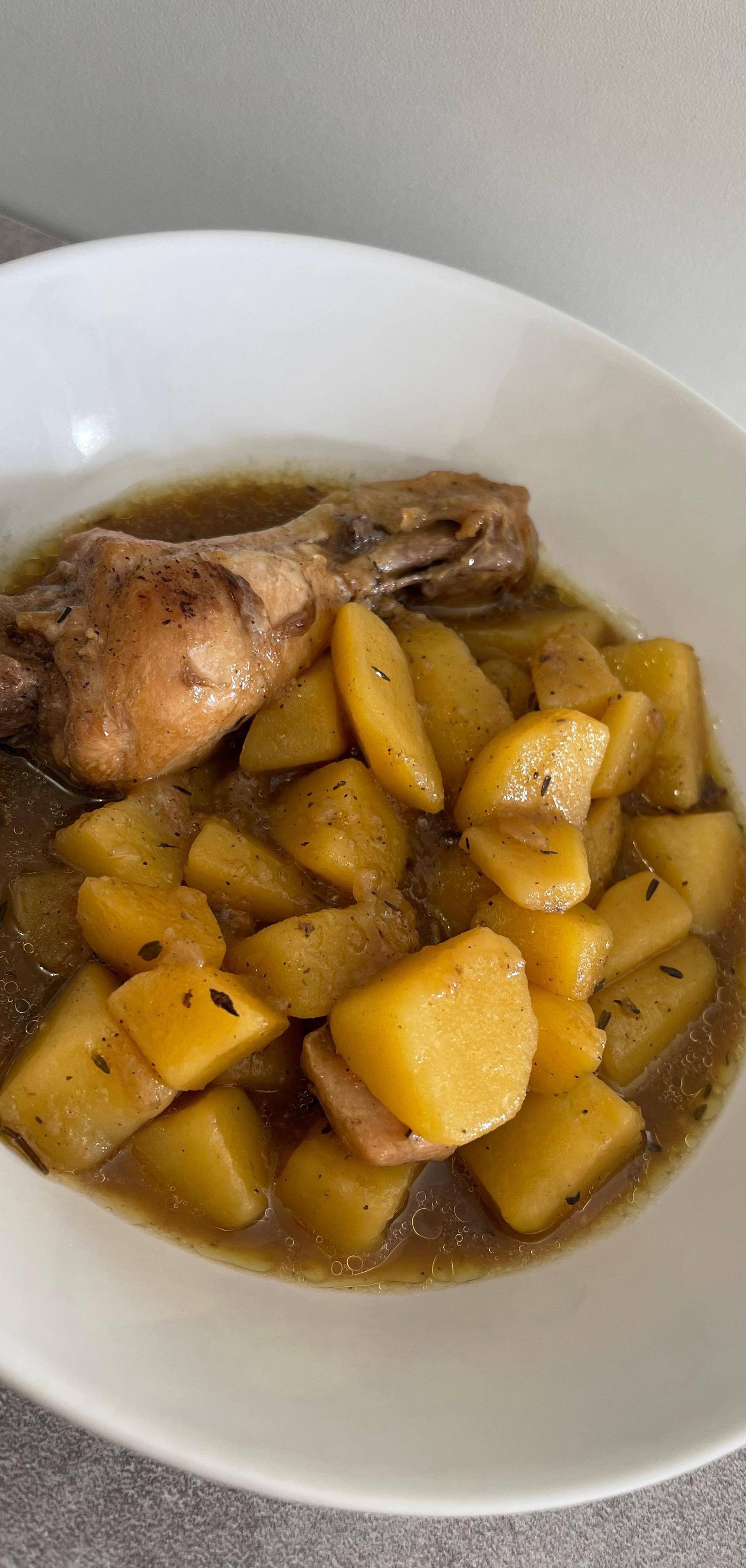 Poulet accompagné de pomme de terre - Recette Cookeo | Moulinex