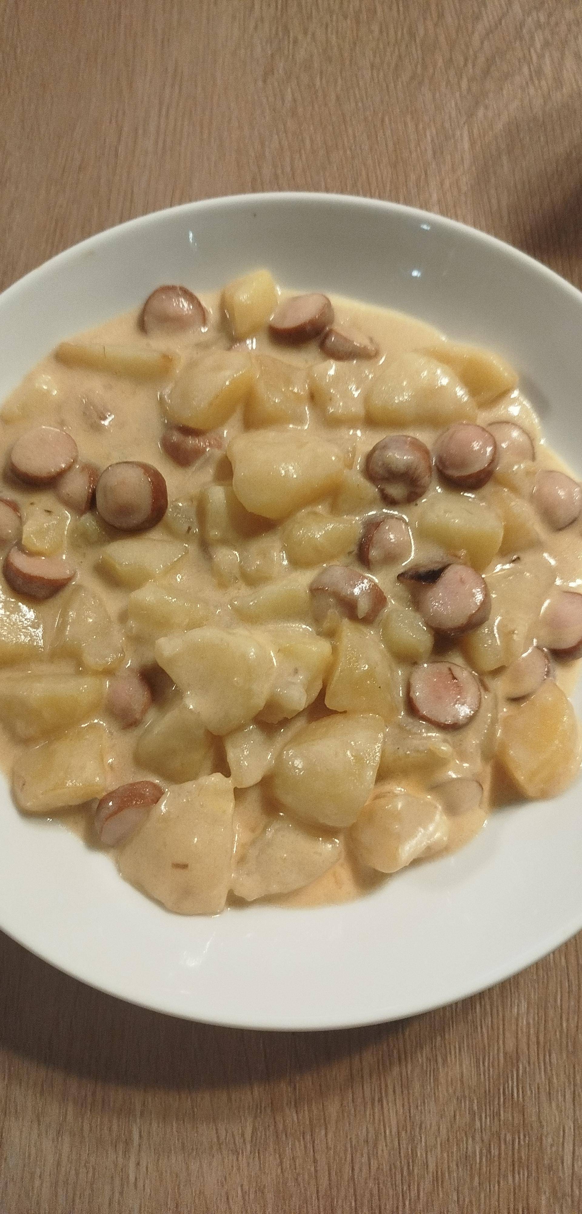 Pomme de terre, Knaki, Chedar - Recette Cookeo | Moulinex