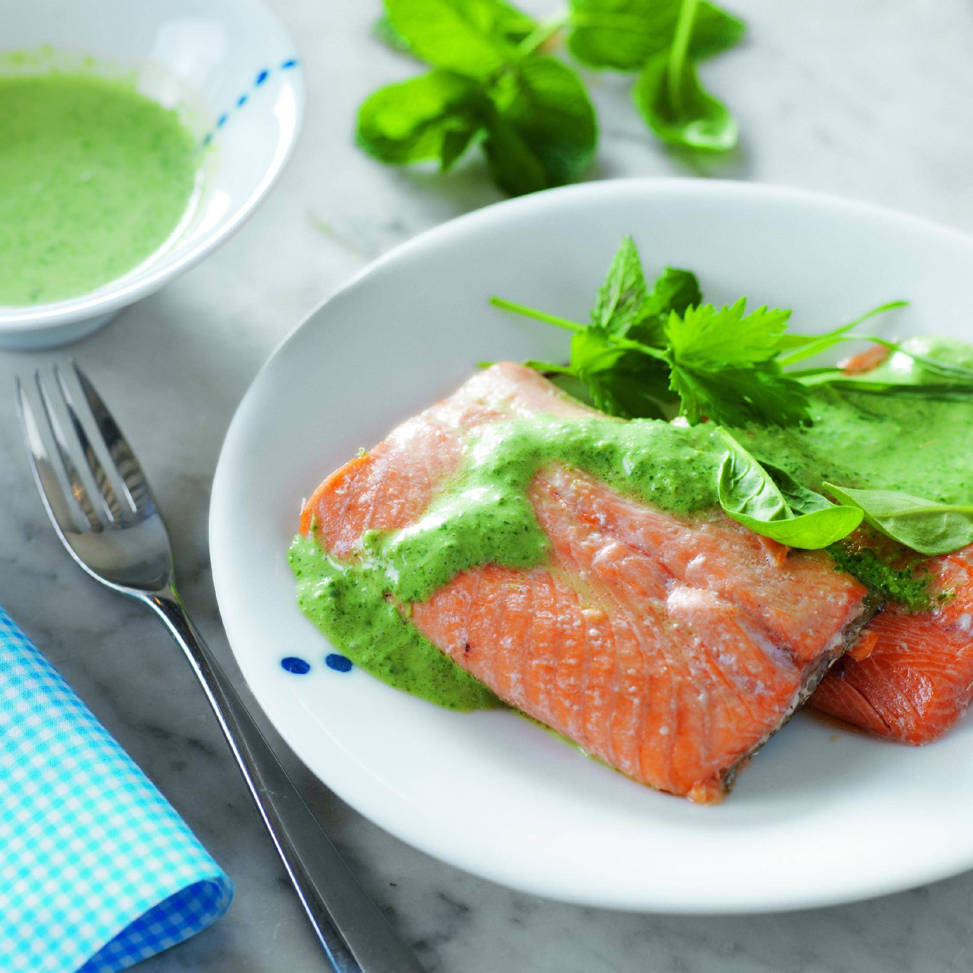 Truite saumonée au vert - Recette Companion | Moulinex