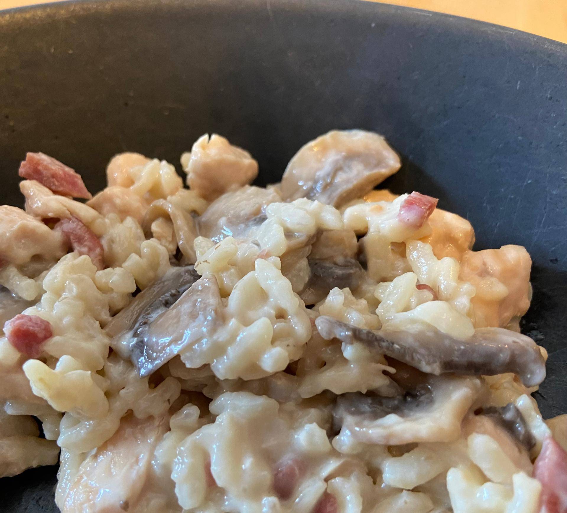 Risotto poulet champignons bacon - Recepten Cookeo | Moulinex