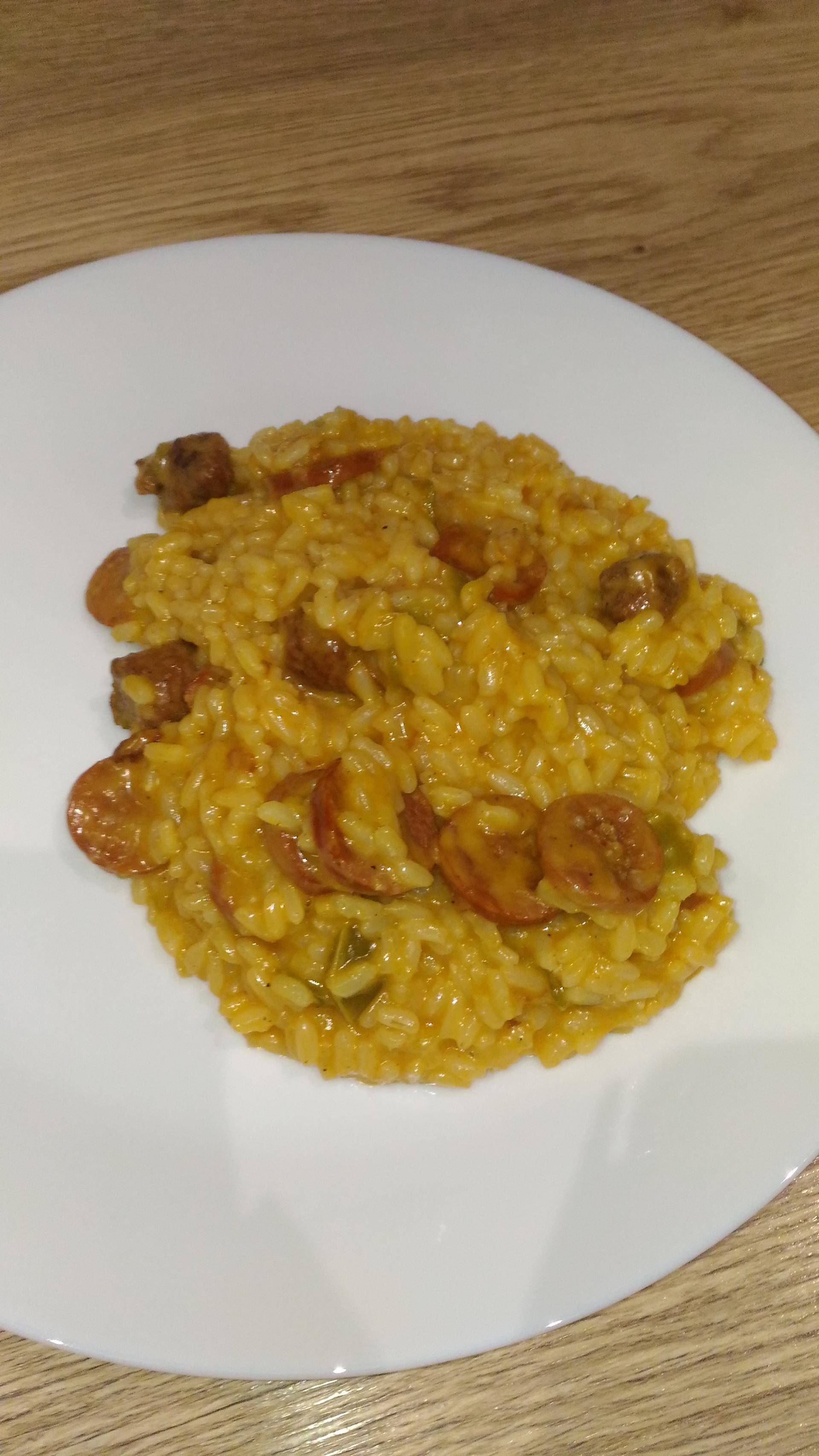 Risotto au chorizo, merguez et poivron - Recepten Cookeo | Moulinex