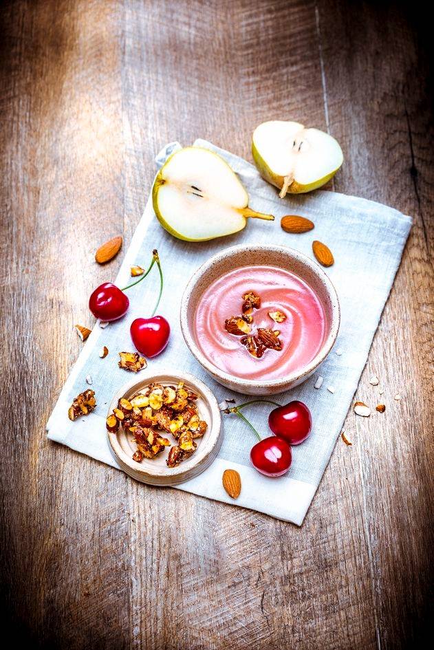 Compote de cerises, poires et amandes croquantes - Recepten Perfectmix Cook | Moulinex