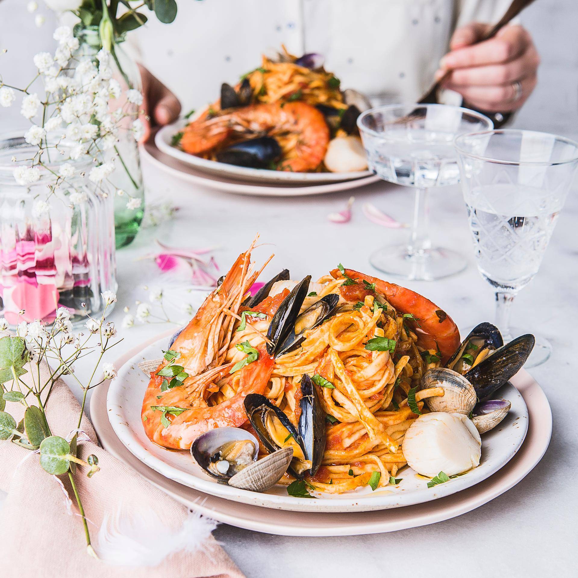 Pasta Frutti di Mare - Recette Cuiseur vapeur | Moulinex
