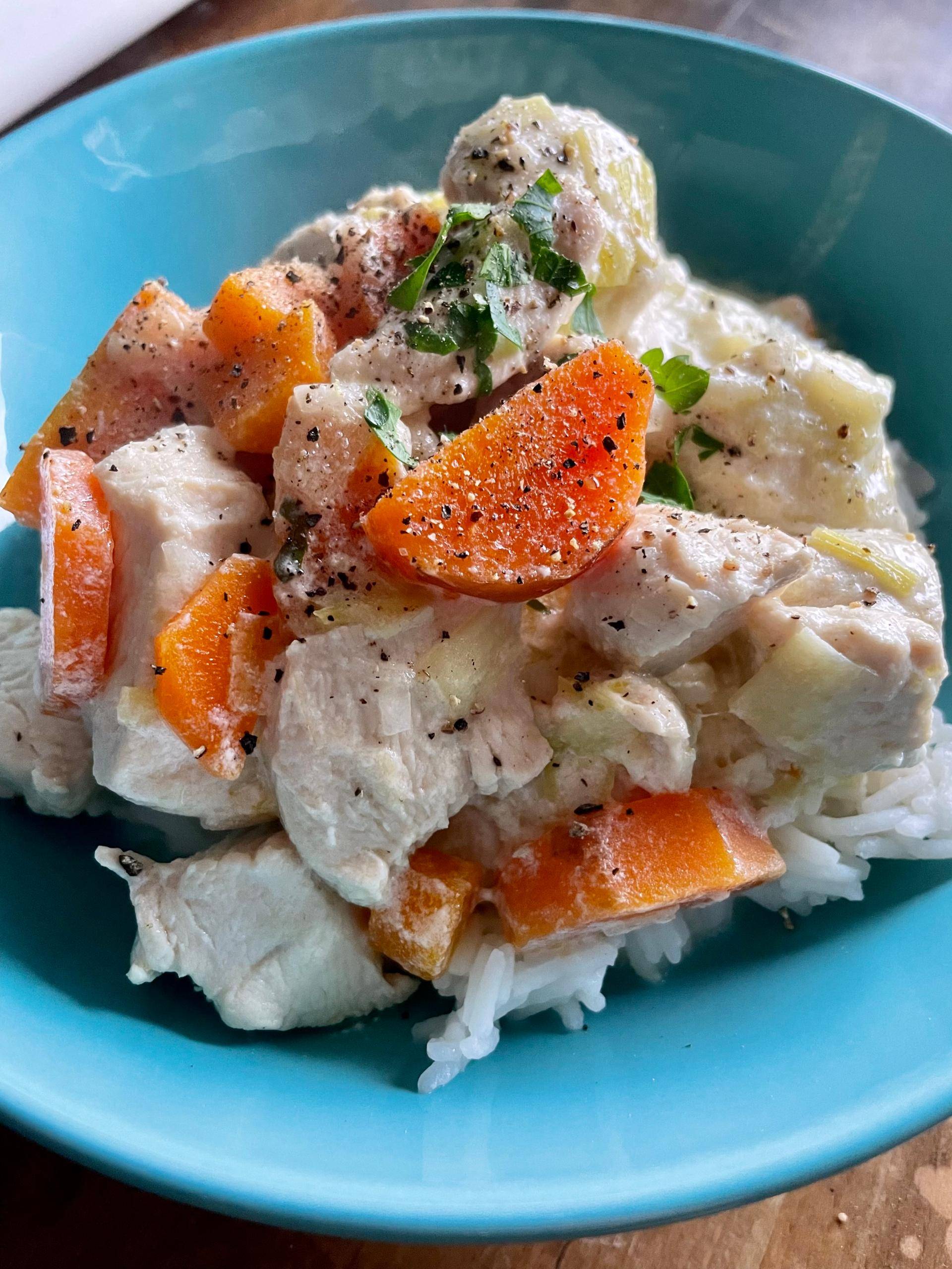 Blanquette de poulet réconfortante - Recette Companion Connect XL | Moulinex