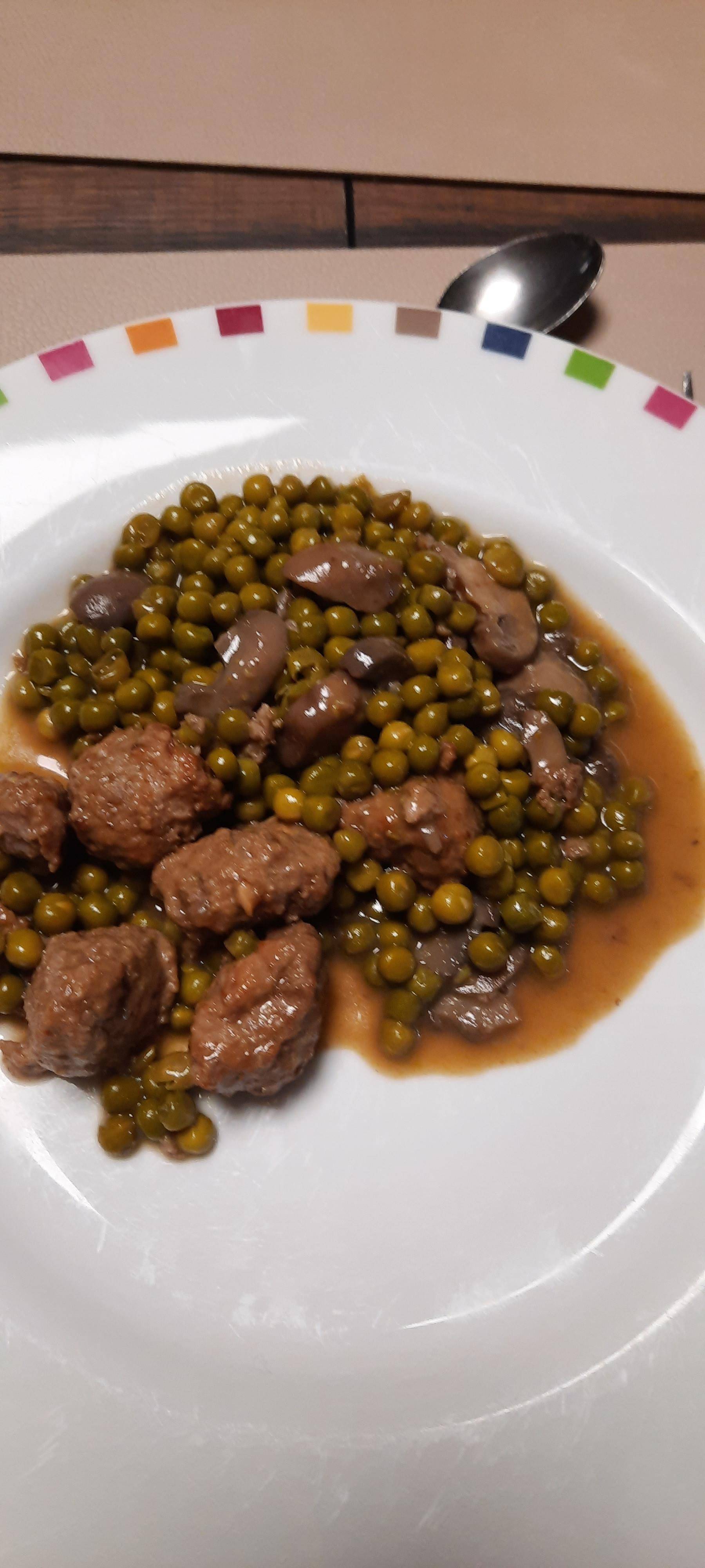 Boulettes suedoise petits pois champignons - Recepten Cookeo V3 | Moulinex