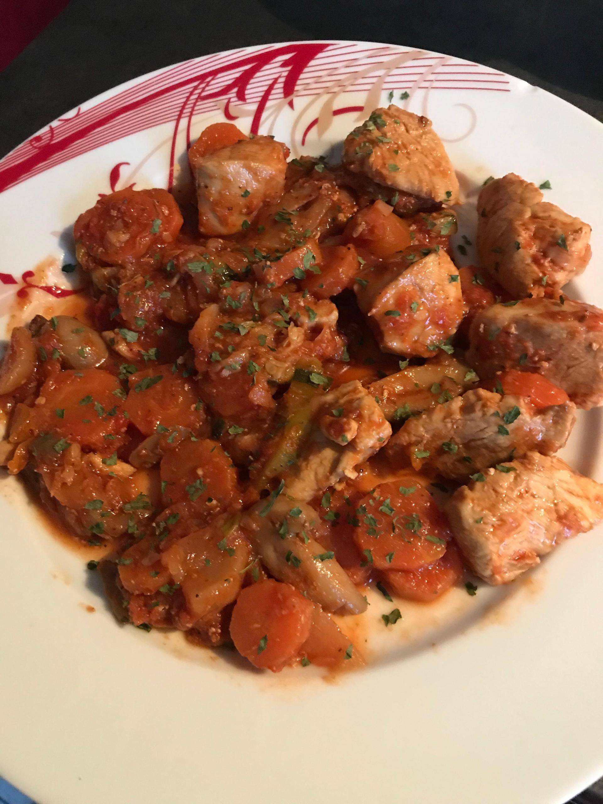 Cubes de poulet et c’est multitude de légumes - Recette Cookeo | Moulinex