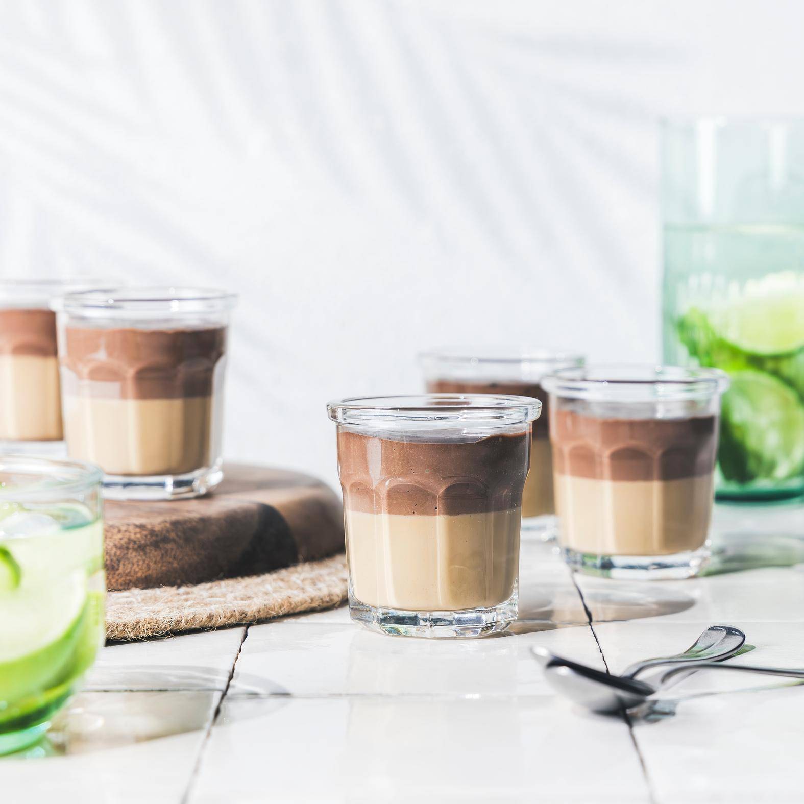 Panna cotta bicolore café chocolat - Recette Perfectmix + | Moulinex