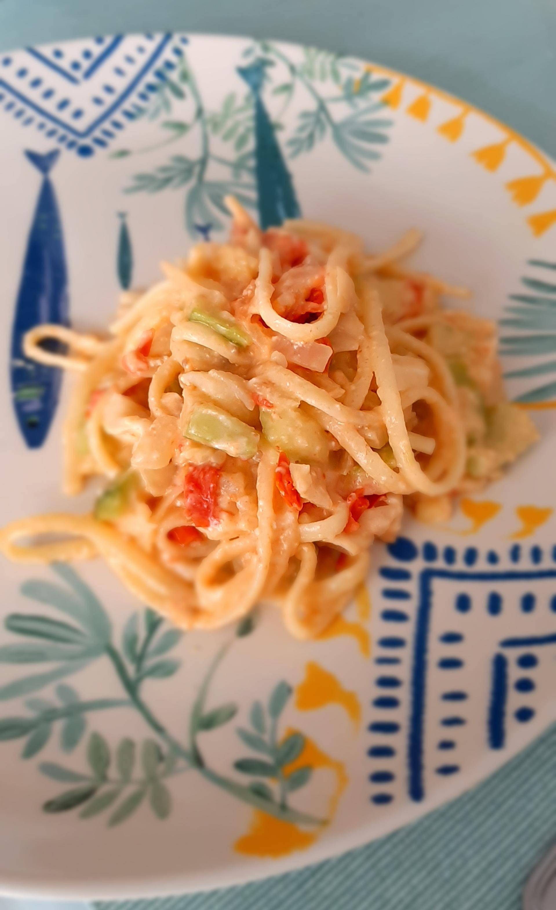 Pâtes aux courgettes, tomates cerises et au fromage de chèvre - Recepten Companion XL | Moulinex