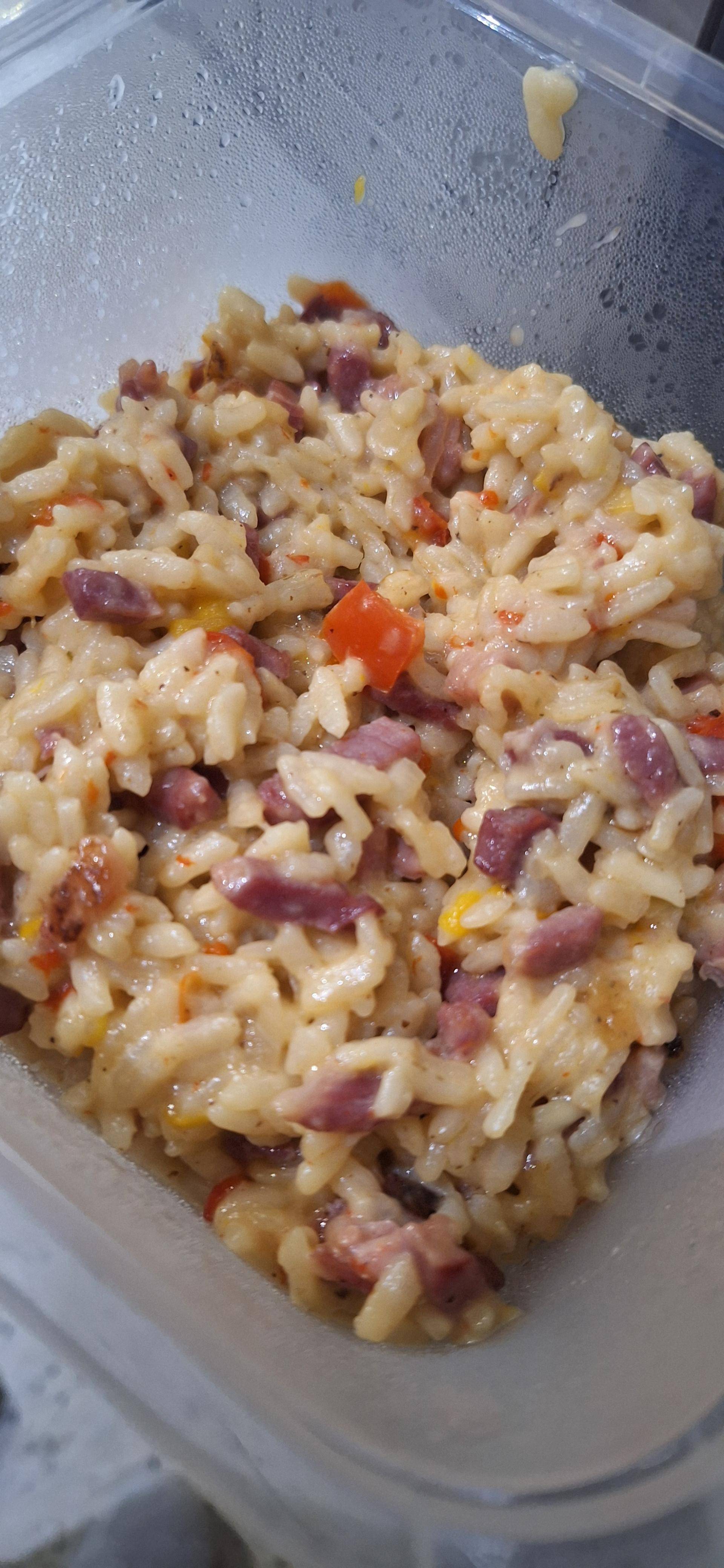 Risotto lardons poivrons - Recette Cookeo | Moulinex