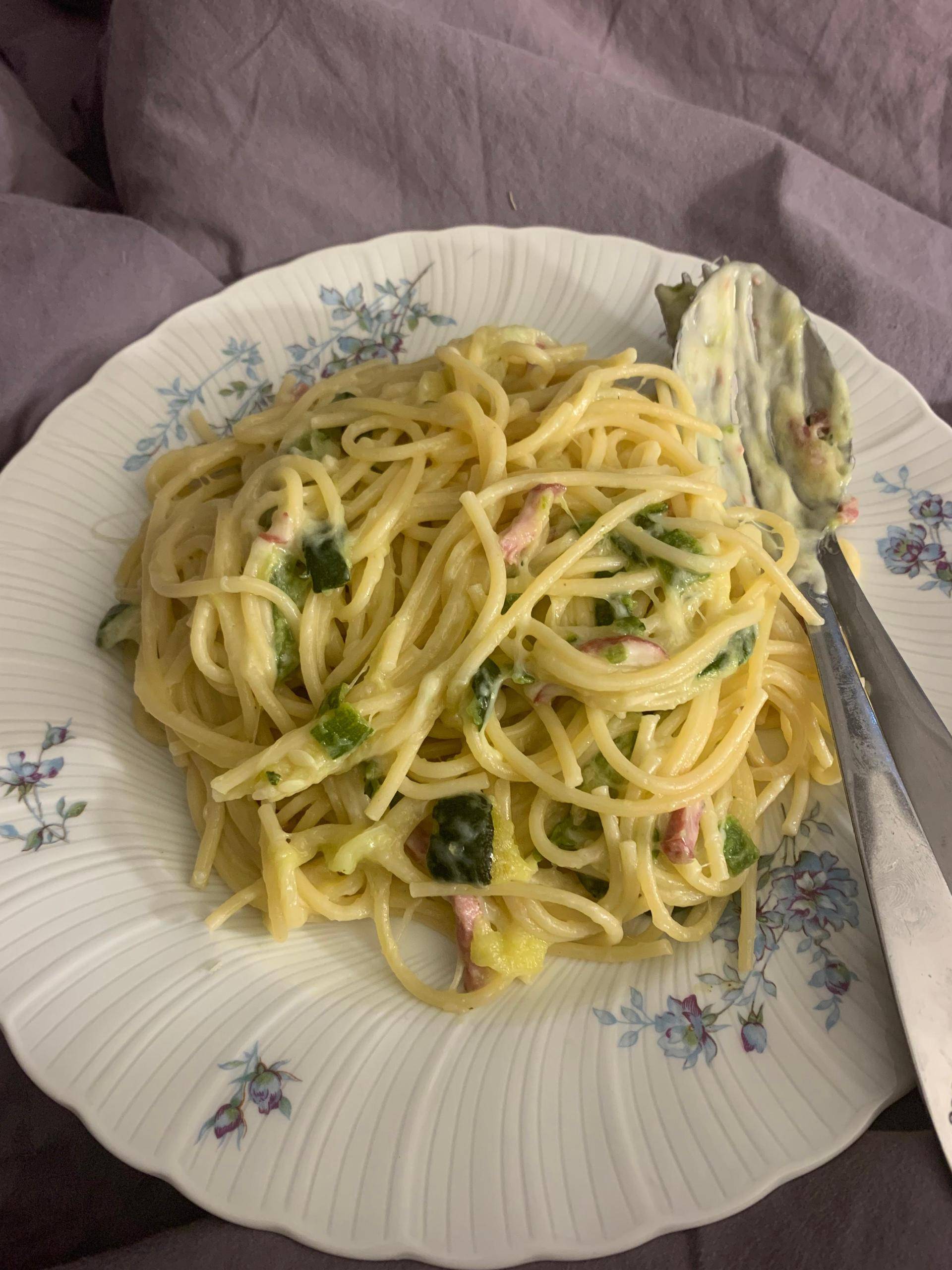 One pot pasta zucchini mozza bacon - Recepten Cookeo | Moulinex