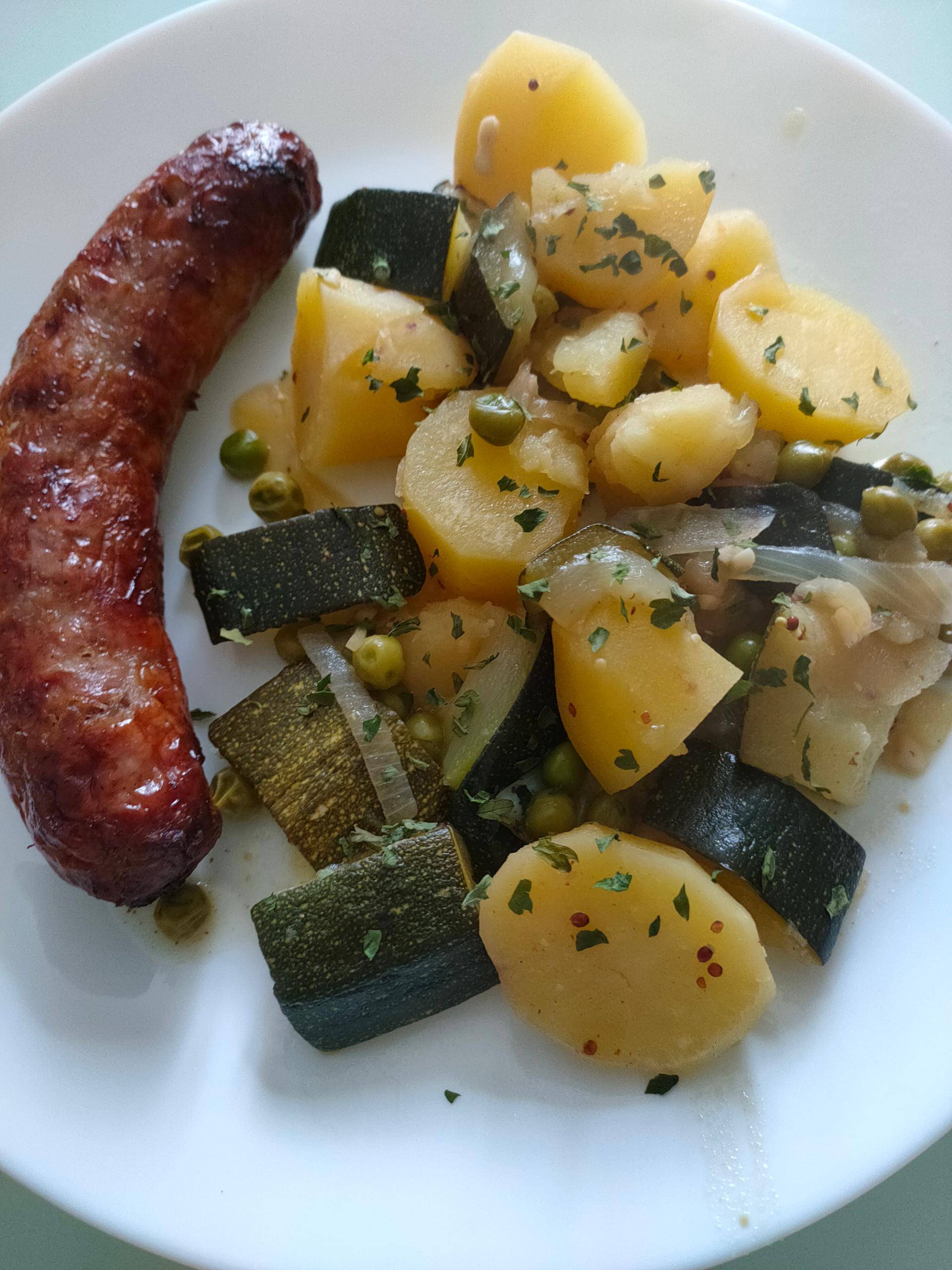 Saucisses grillées et ses légumes - Recepten Cookeo | Moulinex