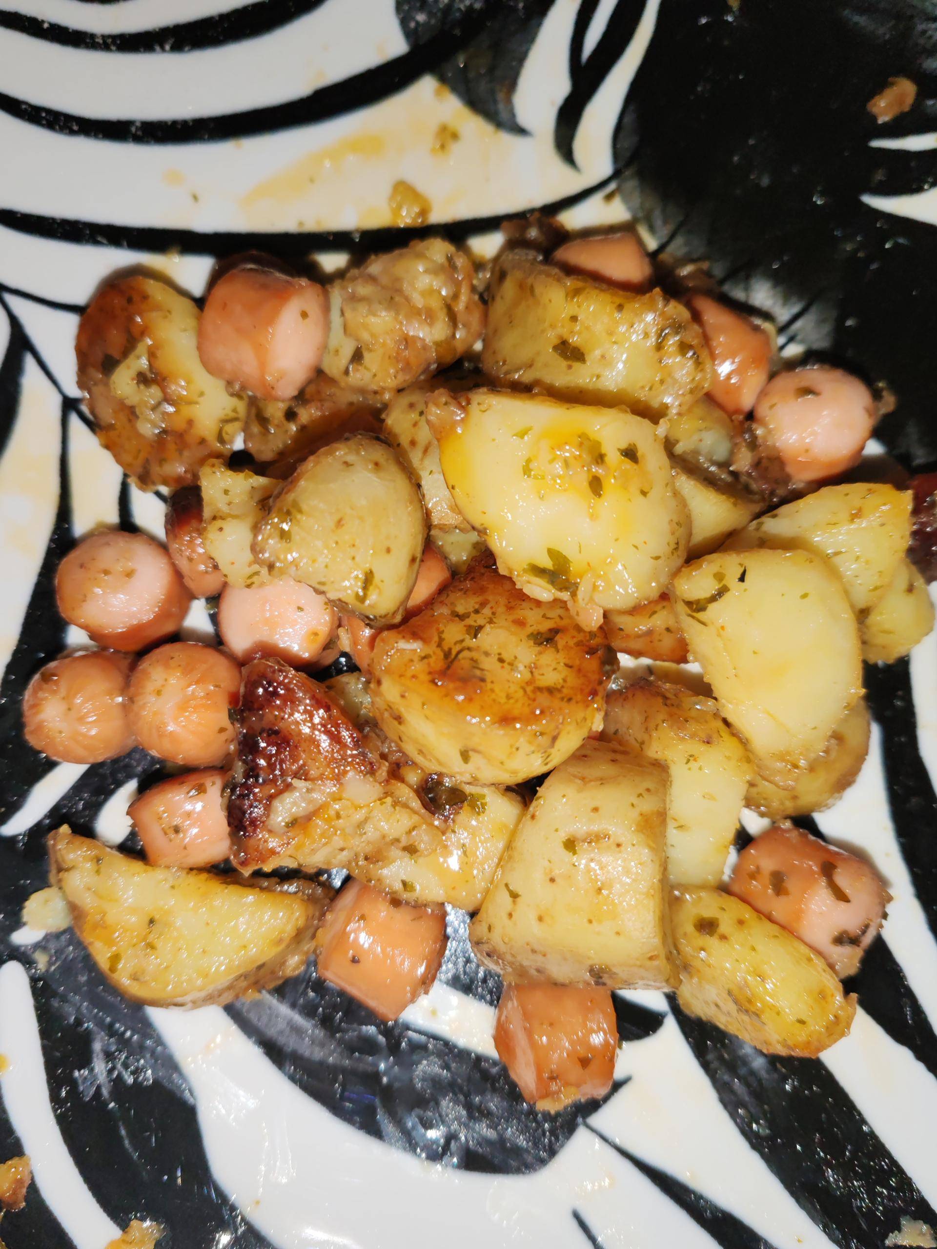 Pomme de terre rissoler knacki - Recepten Cookeo V3 | Moulinex