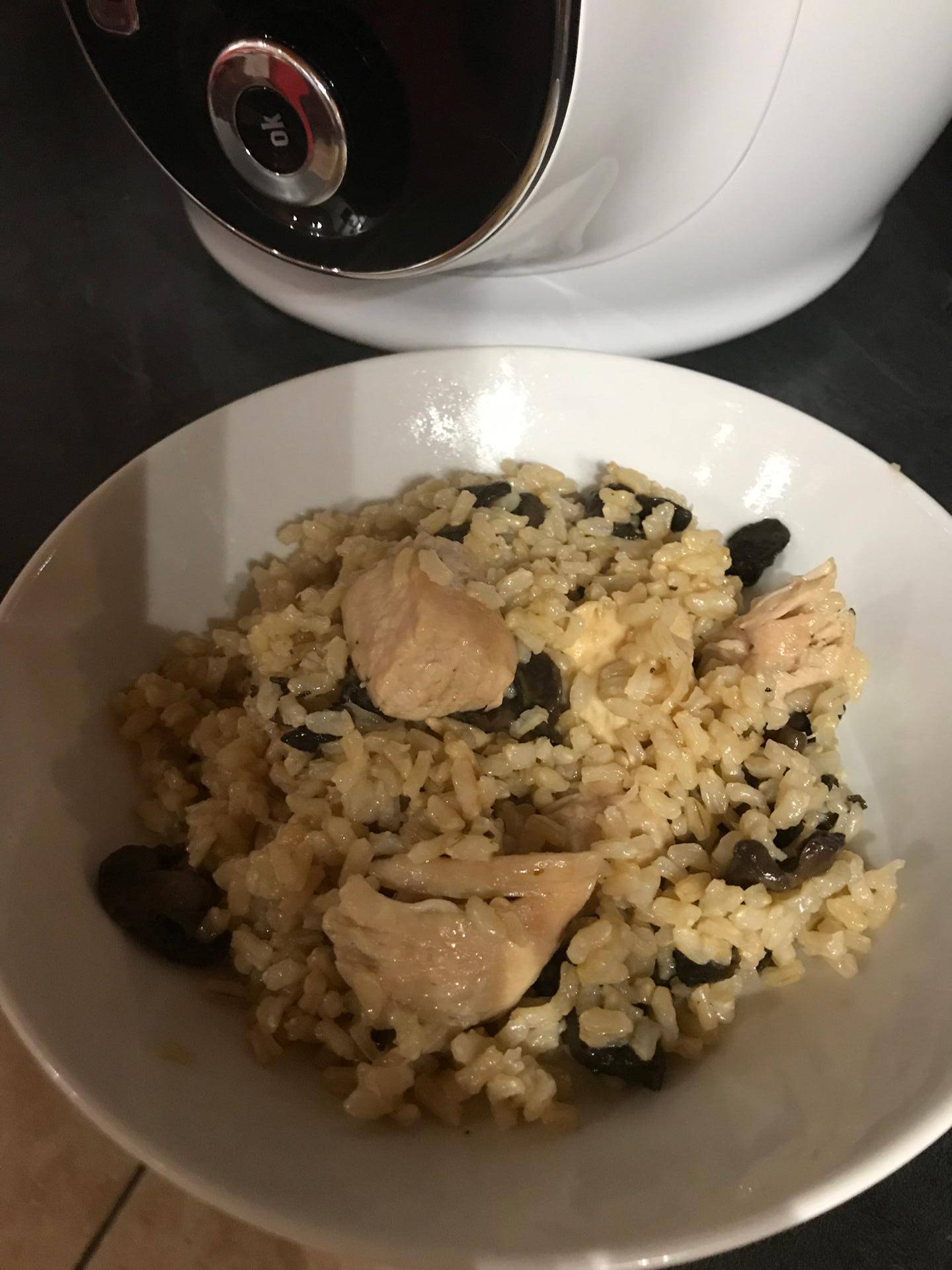 Riz, Poulet et champignons de Paris - Recepten Cookeo | Moulinex