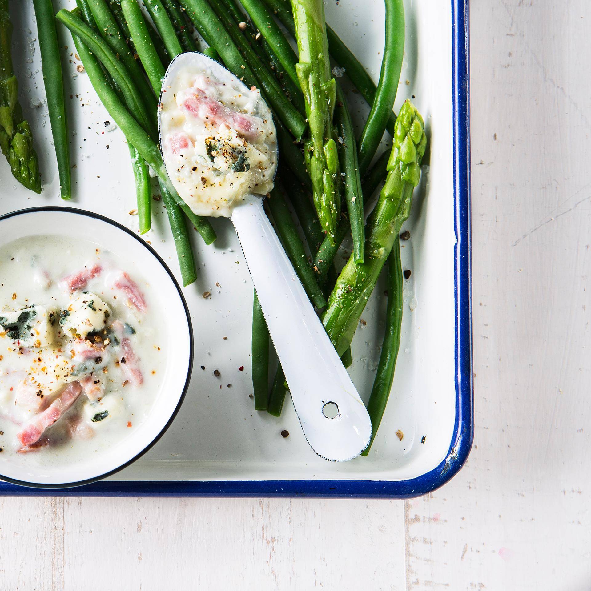 Sauce au roquefort et lardons - Recepten Companion | Moulinex