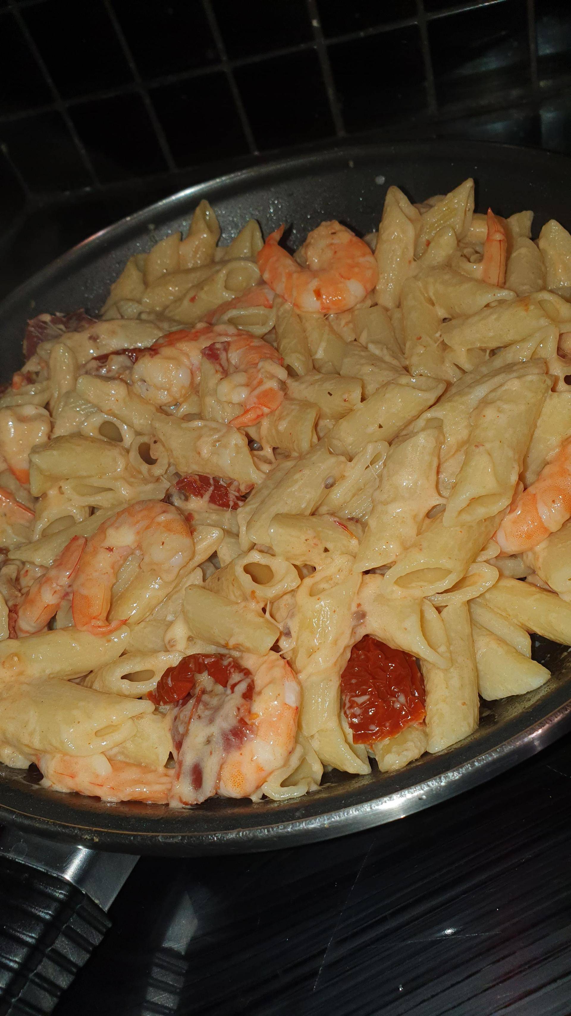 Pates aux crevettes sauce crémeuse - Recepten Cookeo | Moulinex