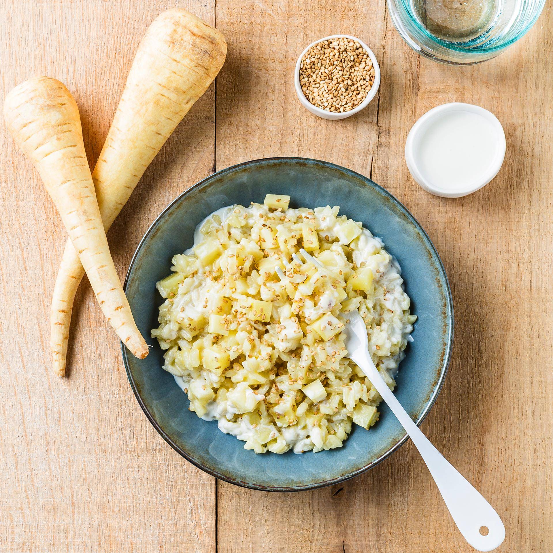Risotto crémeux panais sésame - Recepten Cookeo | Moulinex