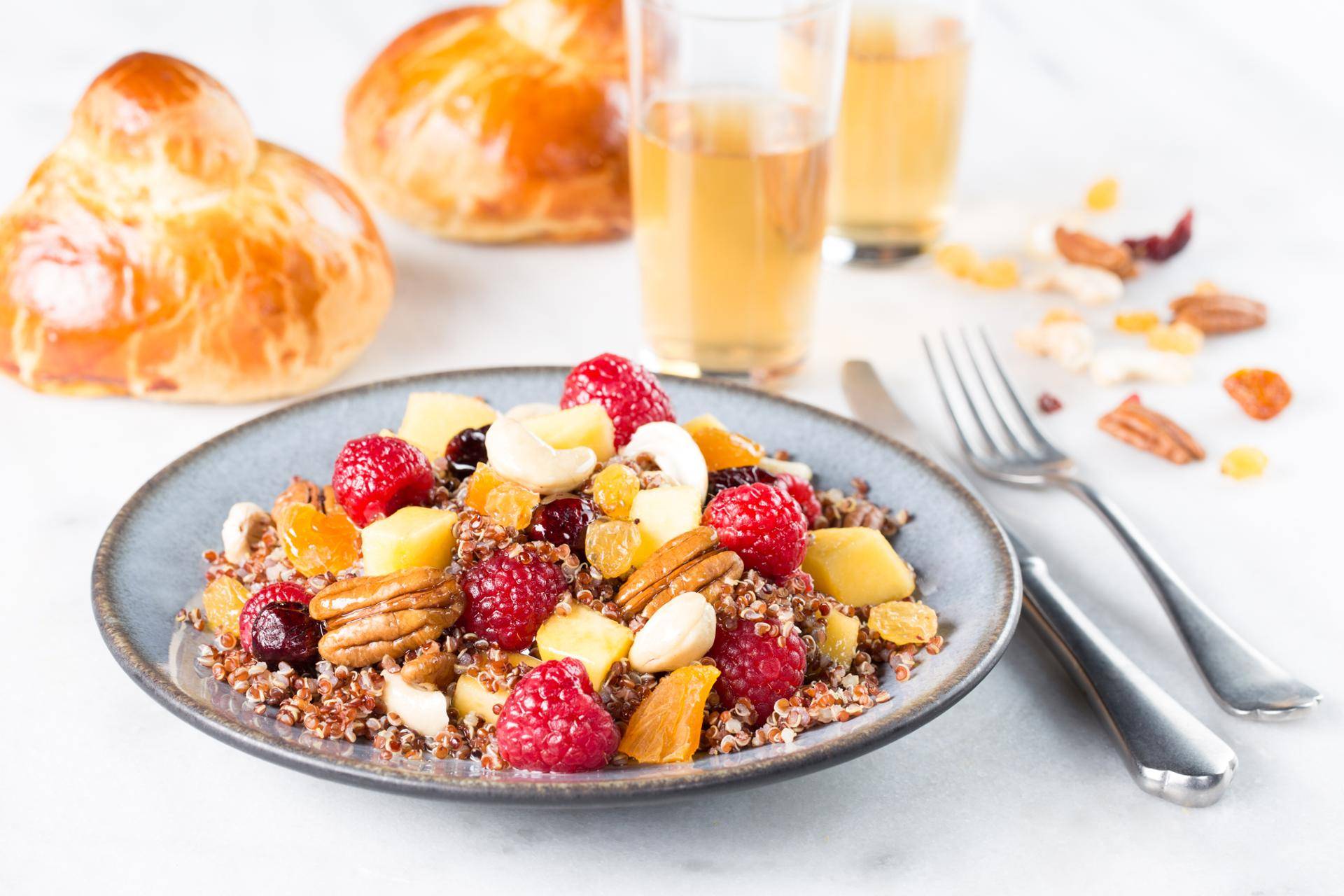 Salade quinoa et pêches - Recette Cookeo | Moulinex